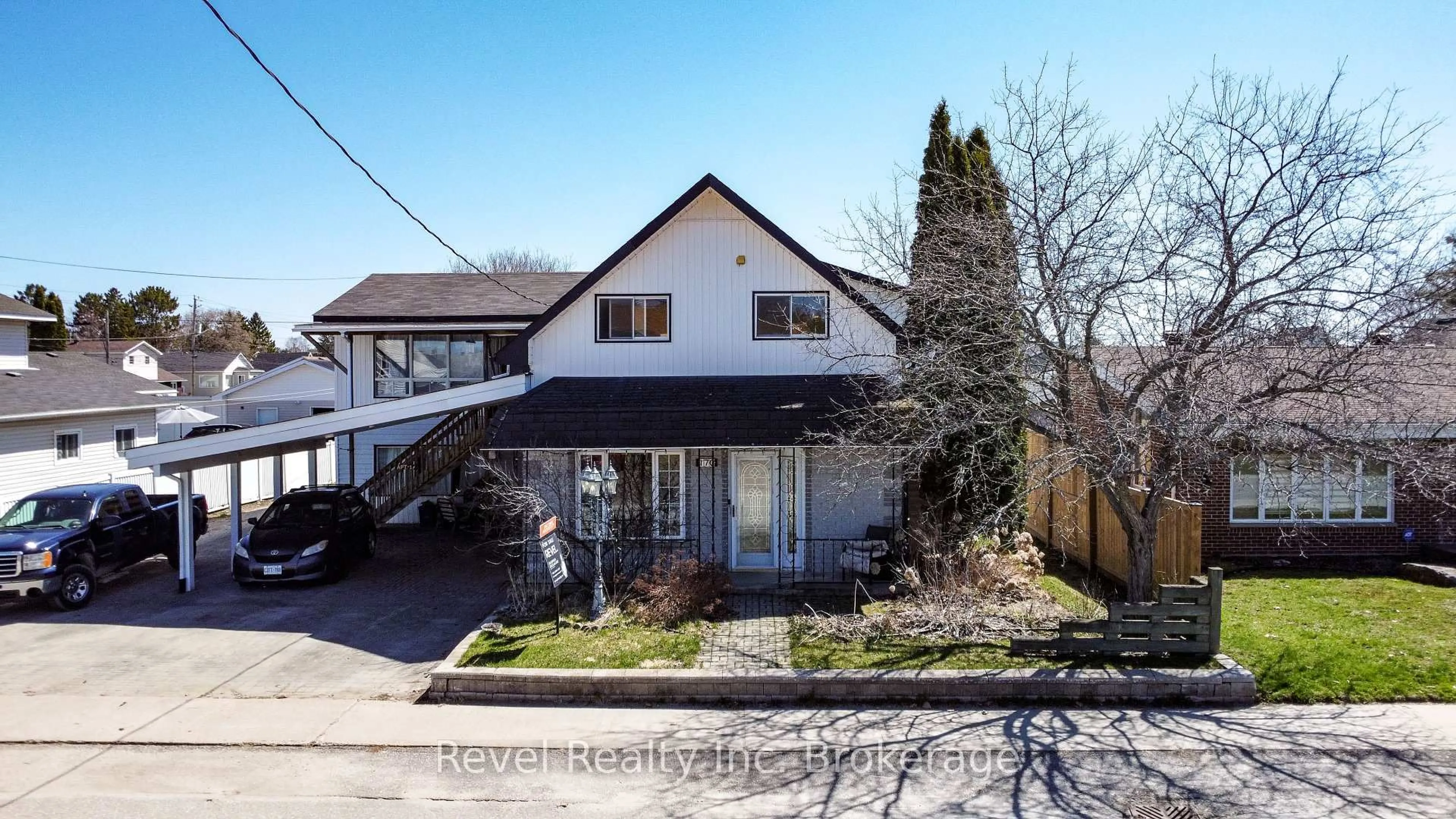 A pic from outside/outdoor area/front of a property/back of a property/a pic from drone, street for 170 Michaud St, West Nipissing Ontario P2B 1C2