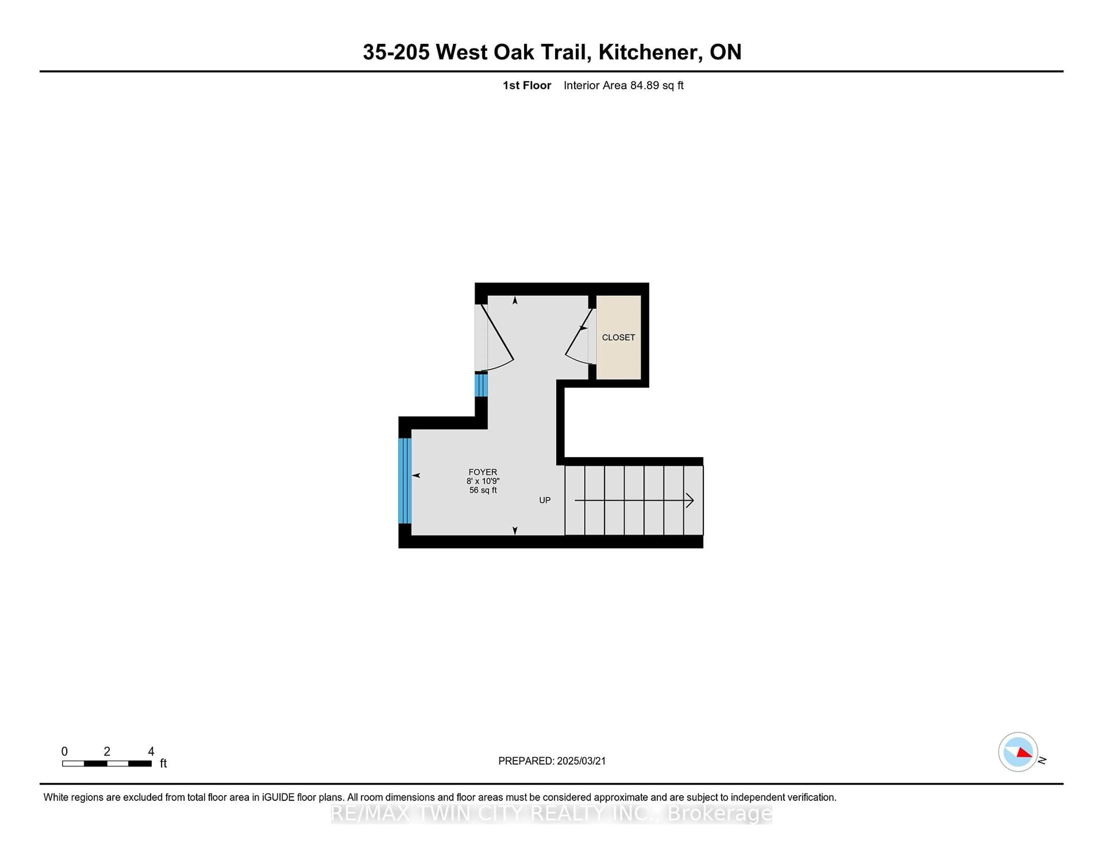 Floor plan for 205 West Oak Tr #35, Kitchener Ontario N2R 0R9