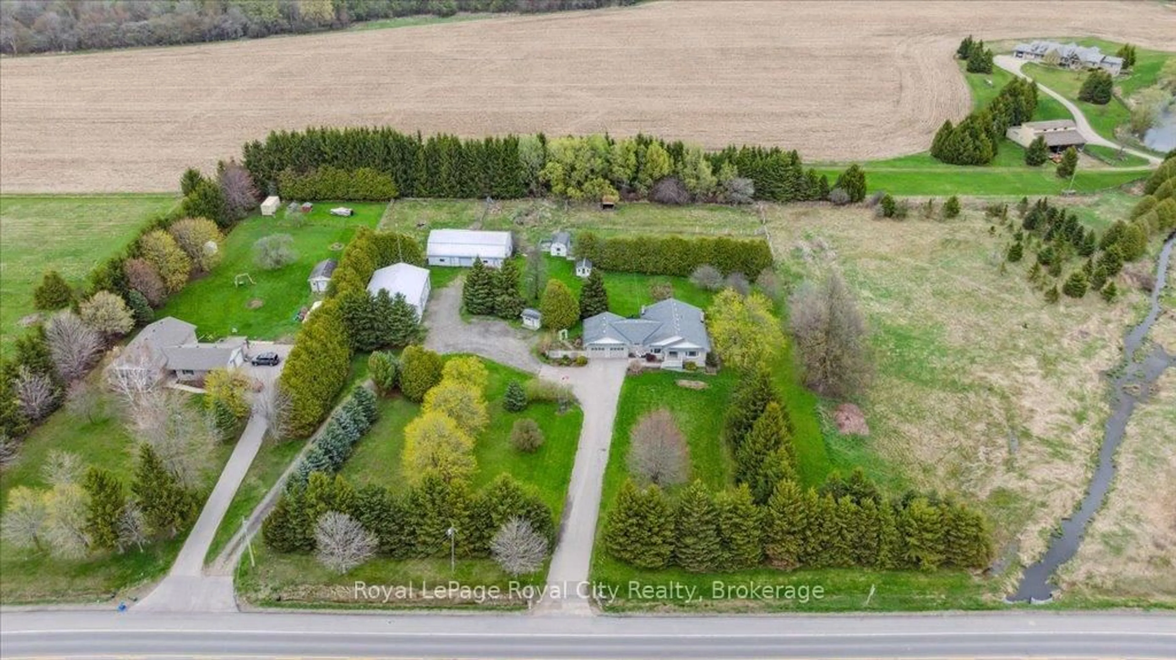 A pic from outside/outdoor area/front of a property/back of a property/a pic from drone, street for 5819 Wellington Rd. 7 N/A, Guelph/Eramosa Ontario N1H 6J2