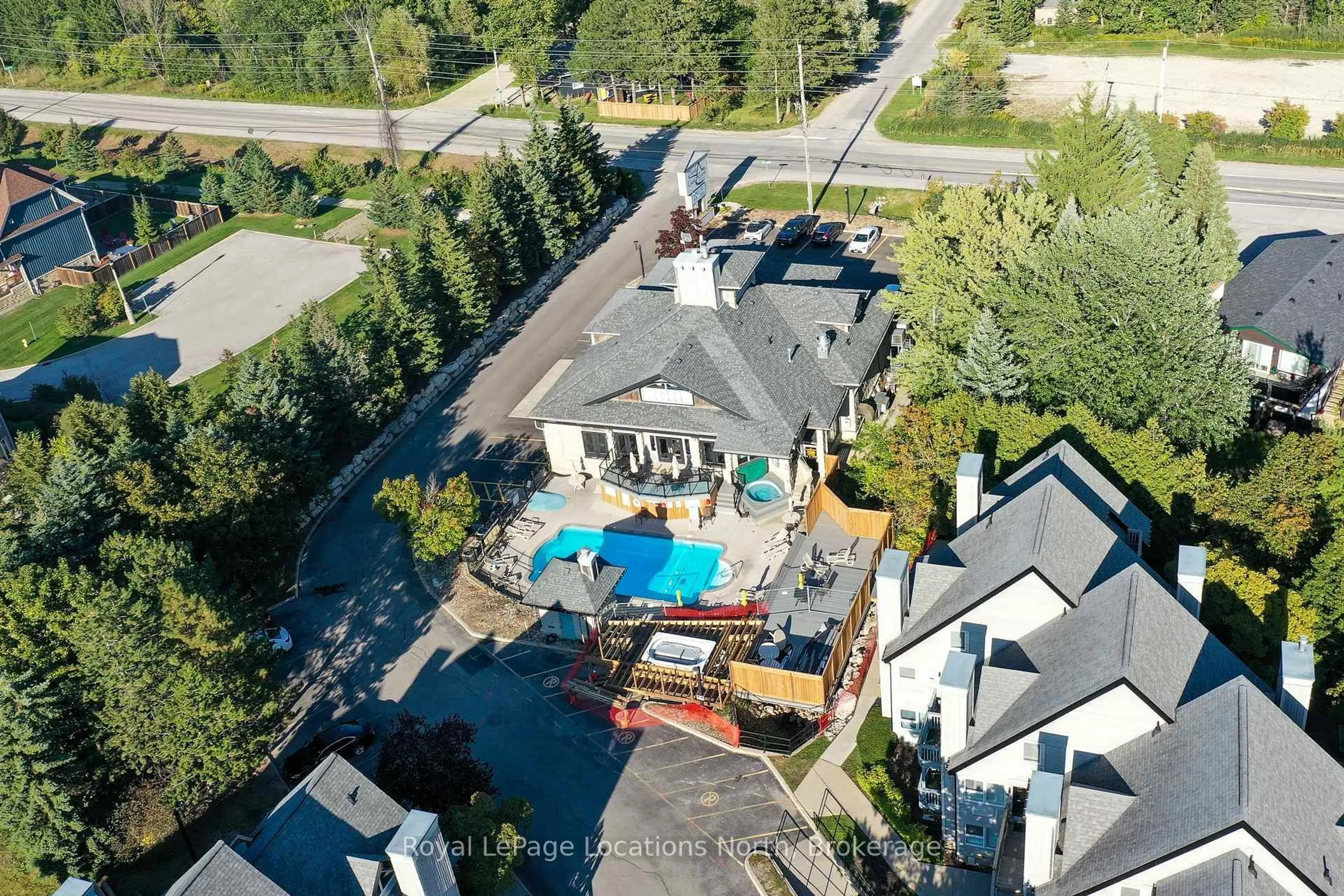 A pic from outside/outdoor area/front of a property/back of a property/a pic from drone, unknown for 796468 Grey 19 Rd #816, Blue Mountains Ontario L9Y 0N6