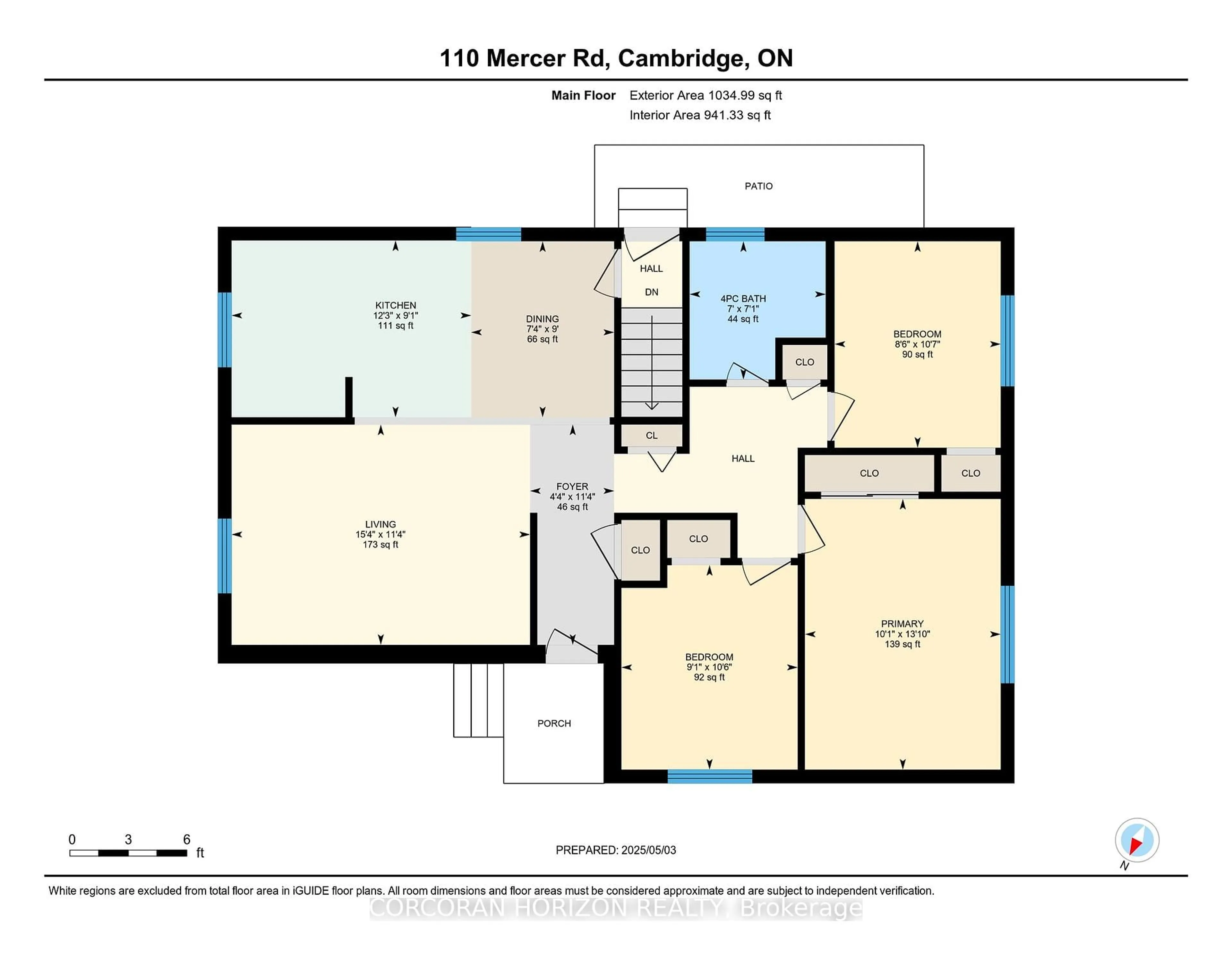 Floor plan for 110 Mercer Rd, Cambridge Ontario N1R 6K7