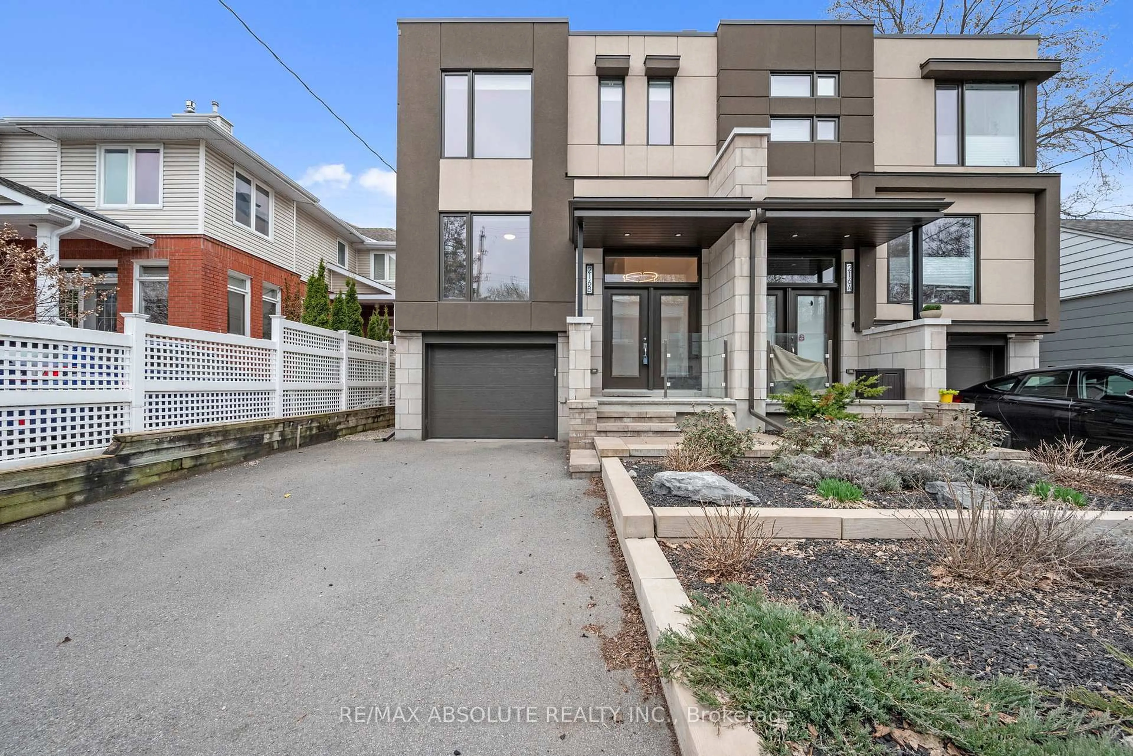 Home with brick exterior material, street for 216B Churchill Ave, Ottawa Ontario K1Z 5B2