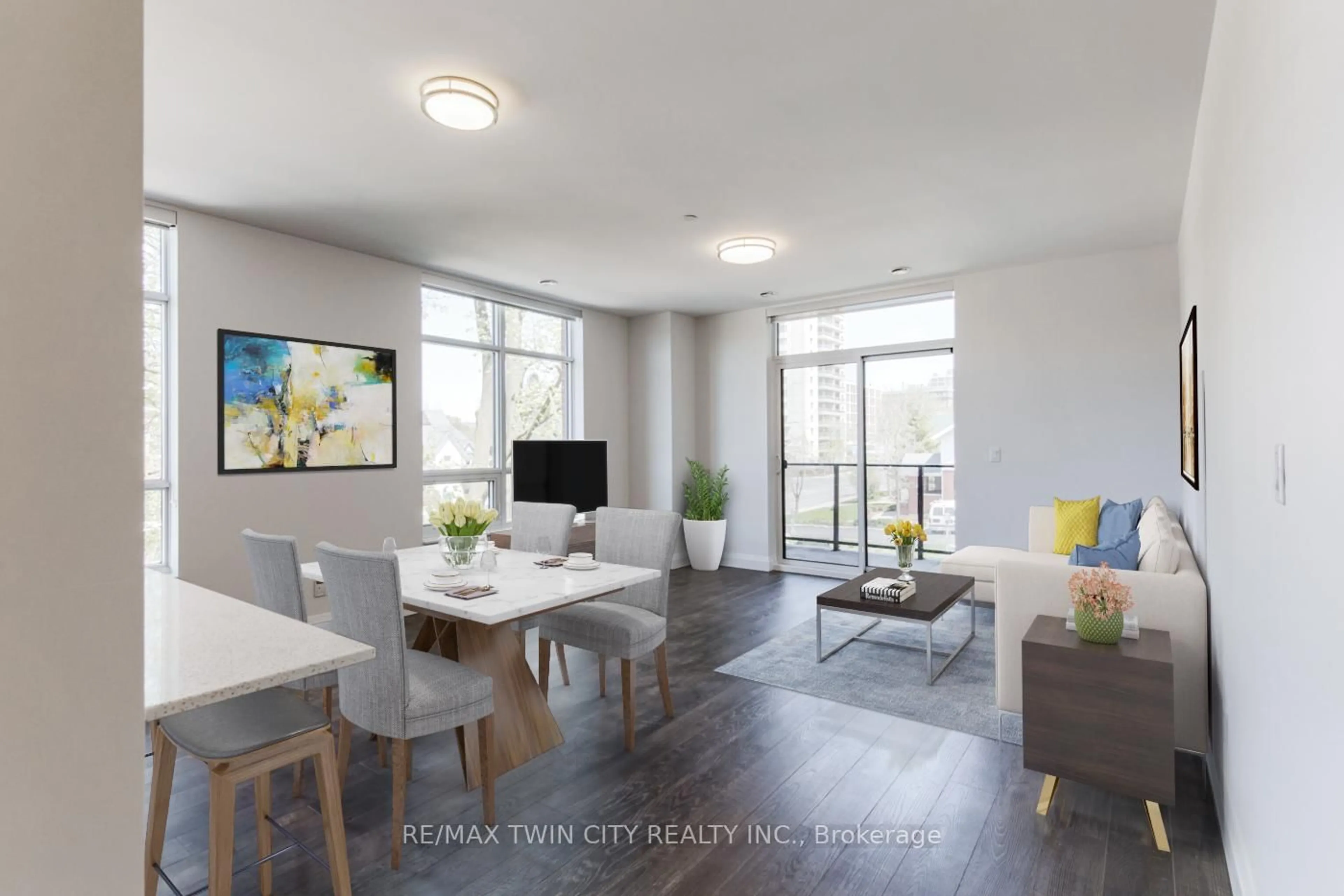 Living room with furniture, unknown for 399 Queen St #201, Kitchener Ontario N2G 0C4