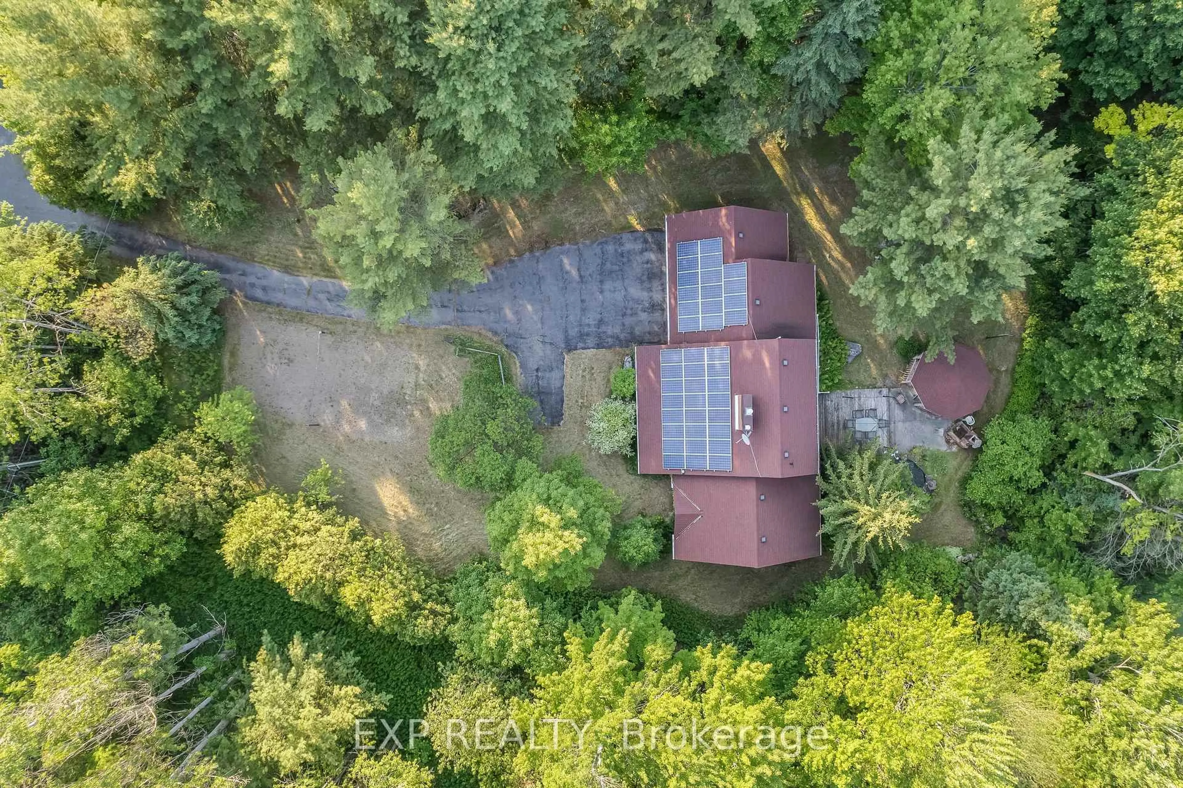A pic from outside/outdoor area/front of a property/back of a property/a pic from drone, forest/trees view for 1585 County 46 Rd, Havelock-Belmont-Methuen Ontario K0L 1Z0