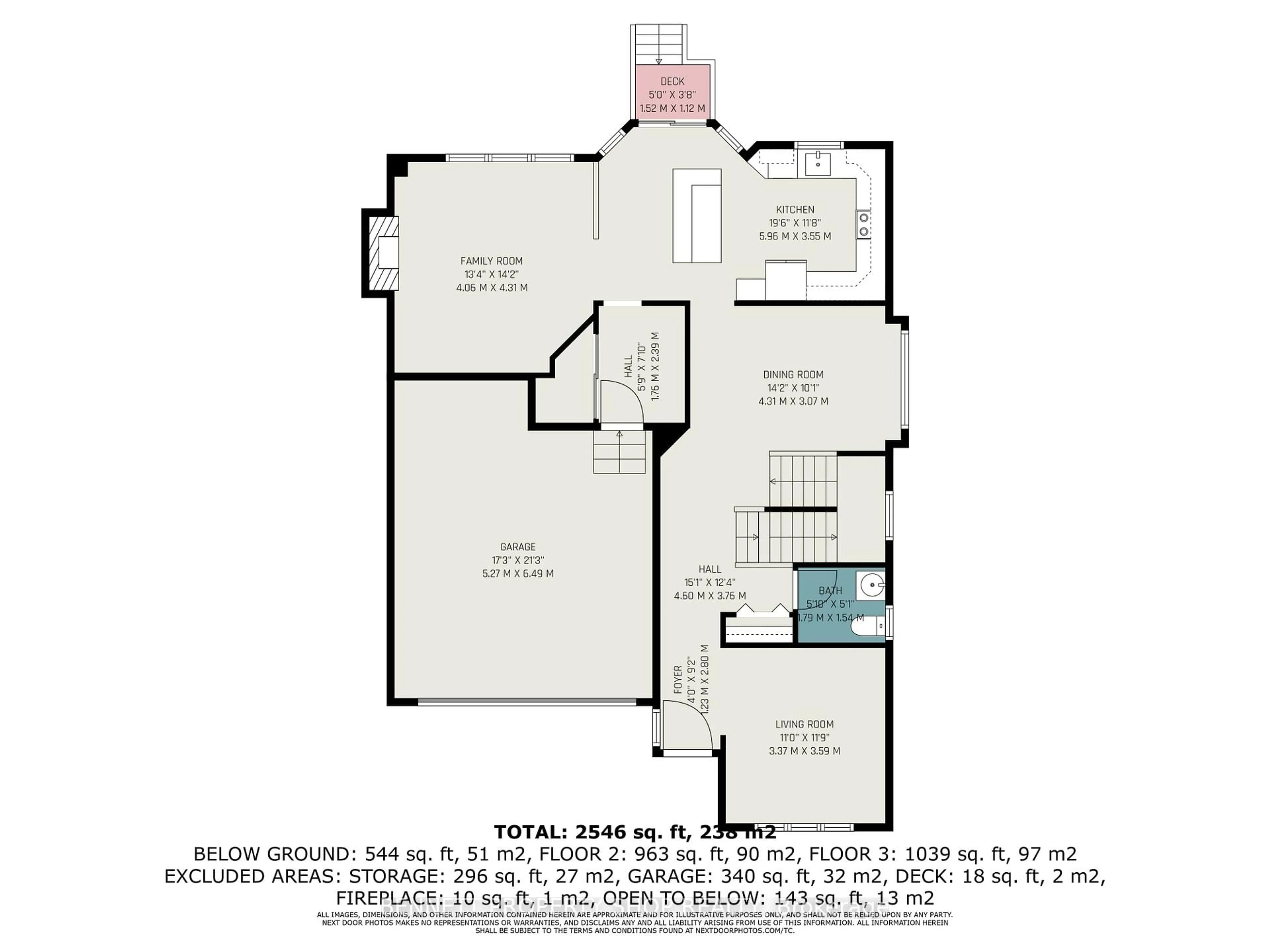 Floor plan for 62 Baywood Dr, Ottawa Ontario K2S 2H5