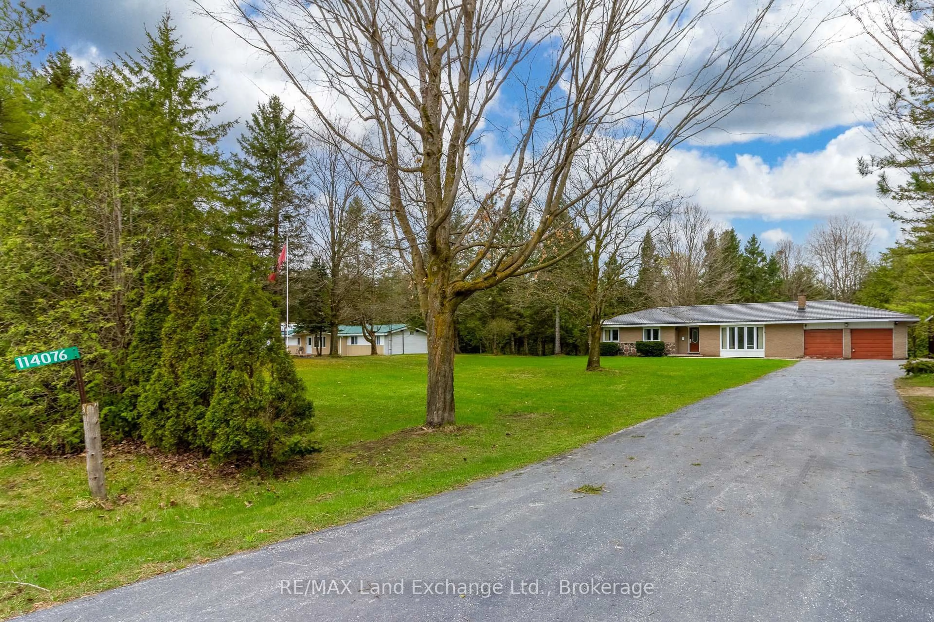 A pic from outside/outdoor area/front of a property/back of a property/a pic from drone, unknown for 114076 Grey 3 Rd, West Grey Ontario N0G 1S0