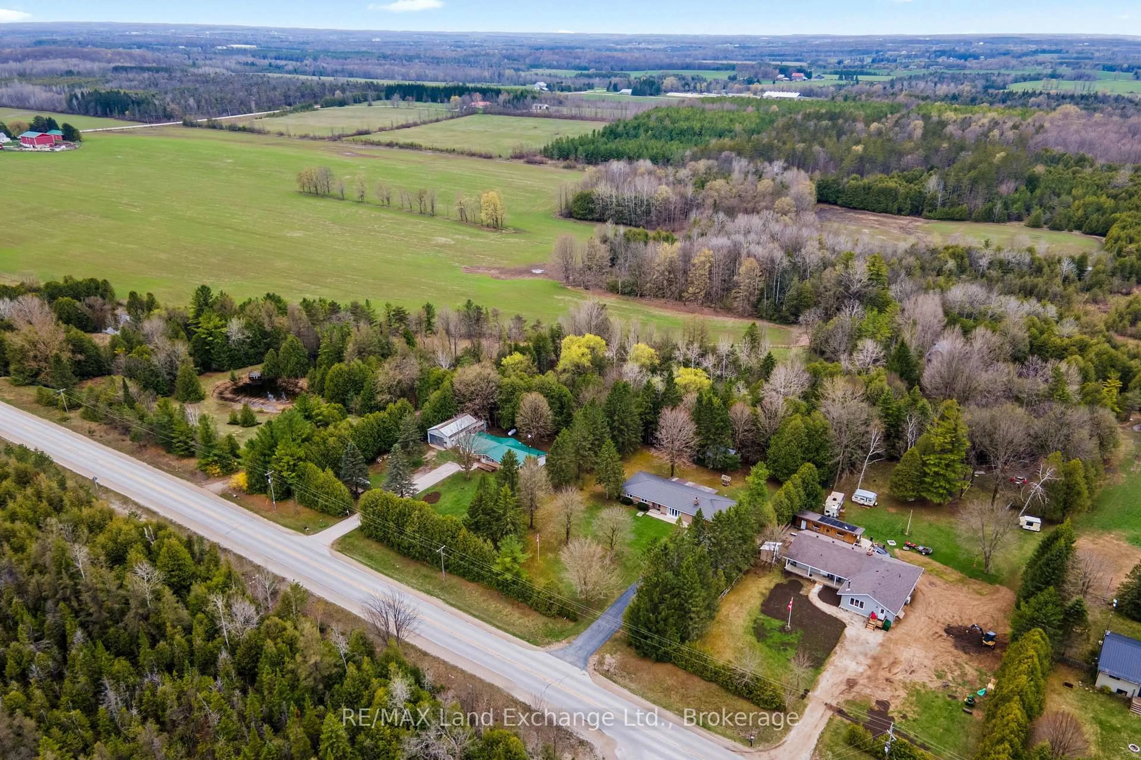 A pic from outside/outdoor area/front of a property/back of a property/a pic from drone, unknown for 114076 Grey 3 Rd, West Grey Ontario N0G 1S0