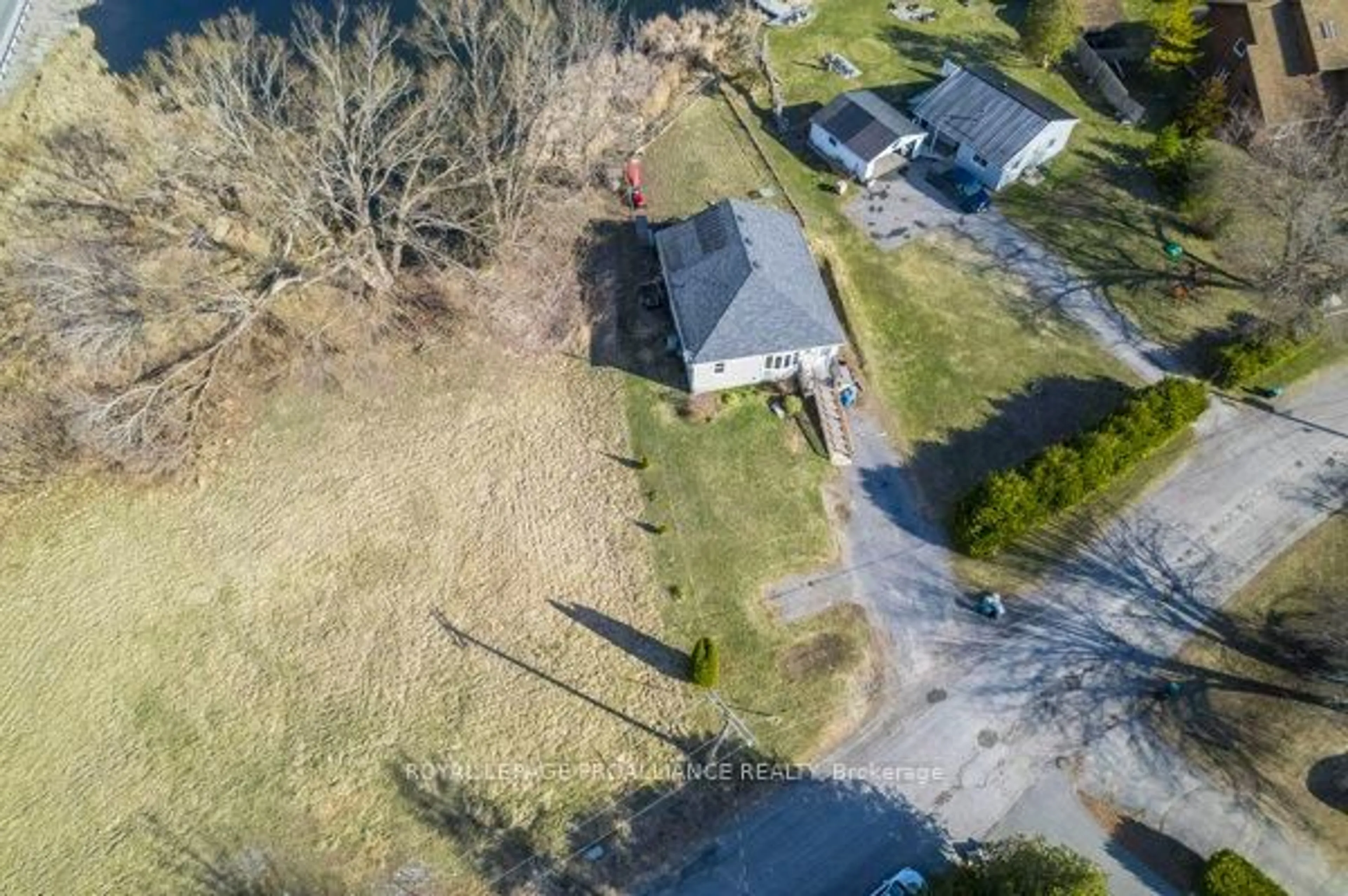A pic from outside/outdoor area/front of a property/back of a property/a pic from drone, street for 16 Dead Creek Rd, Quinte West Ontario K0K 1L0