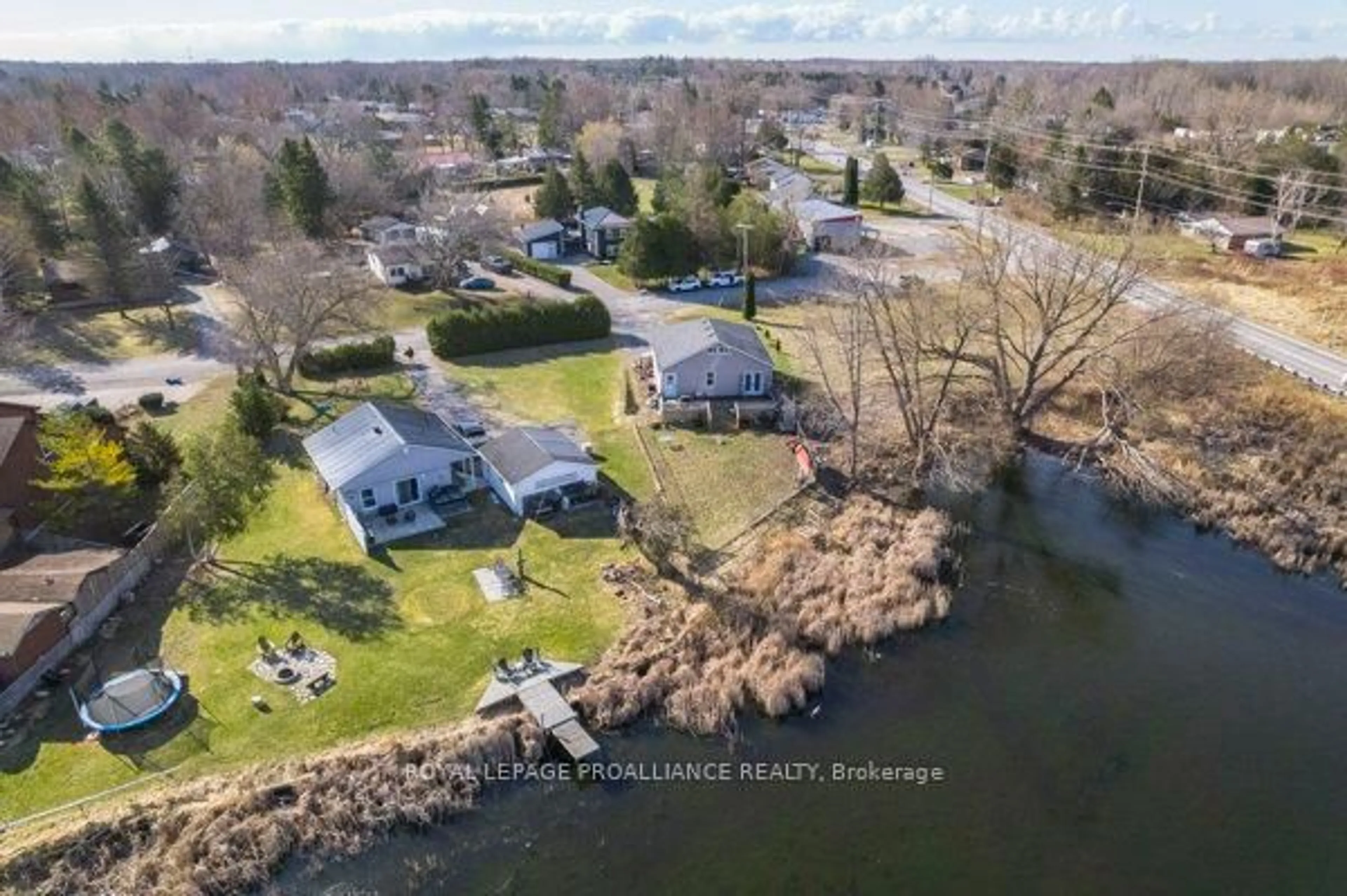 A pic from outside/outdoor area/front of a property/back of a property/a pic from drone, water/lake/river/ocean view for 16 Dead Creek Rd, Quinte West Ontario K0K 1L0