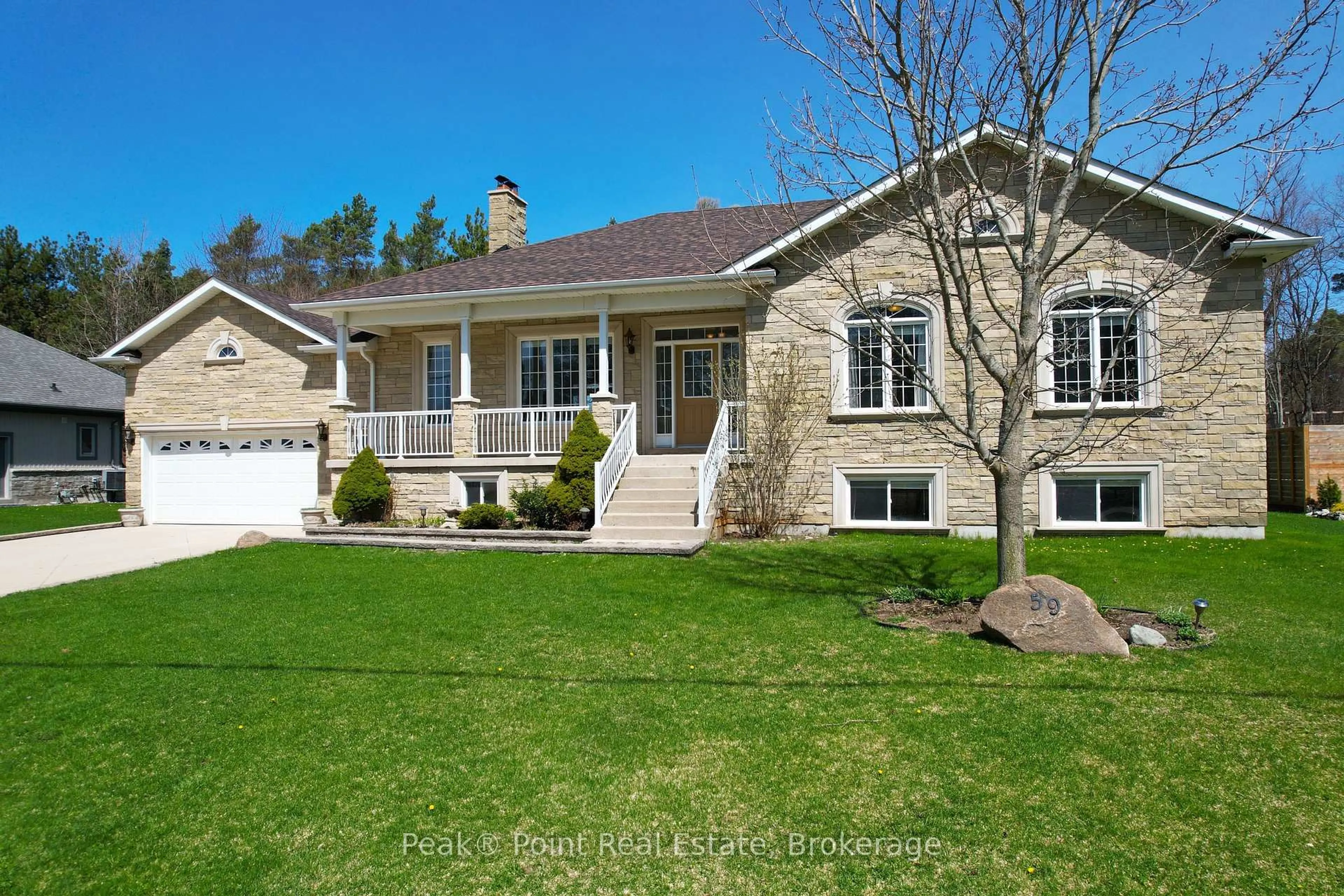 Home with brick exterior material, street for 59 Campbell Cres, South Bruce Peninsula Ontario N0H 2G0