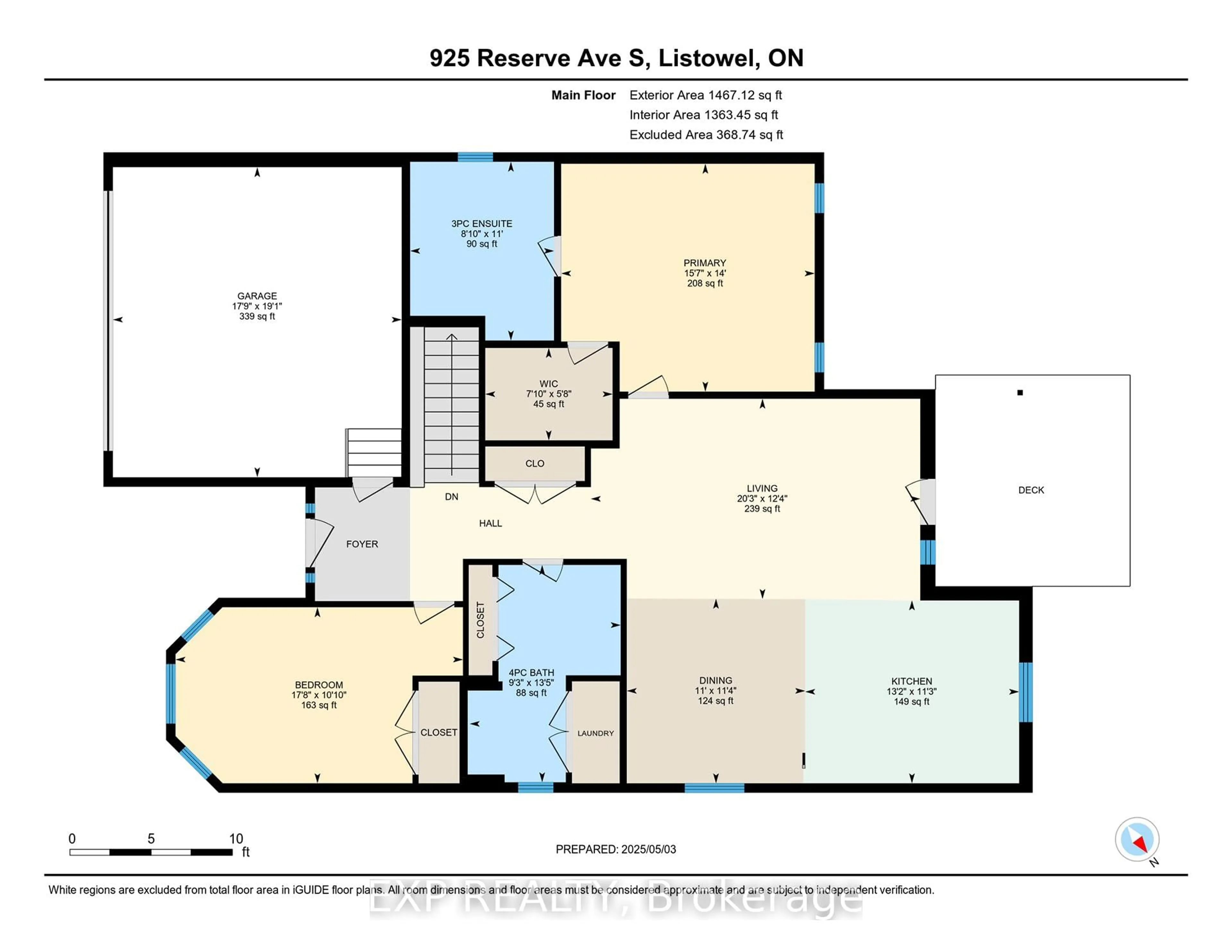Floor plan for 925 Reserve Ave, North Perth Ontario N4W 0B8