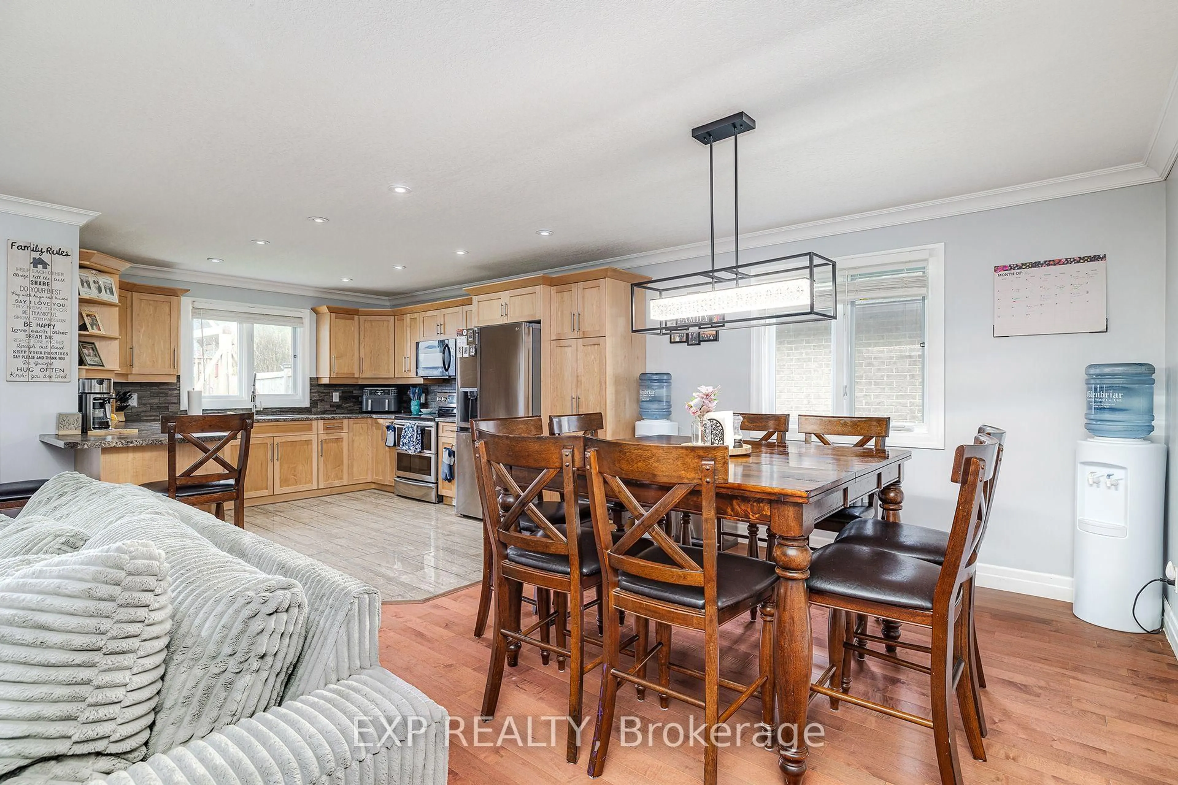Open concept kitchen, wood/laminate floor for 925 Reserve Ave, North Perth Ontario N4W 0B8