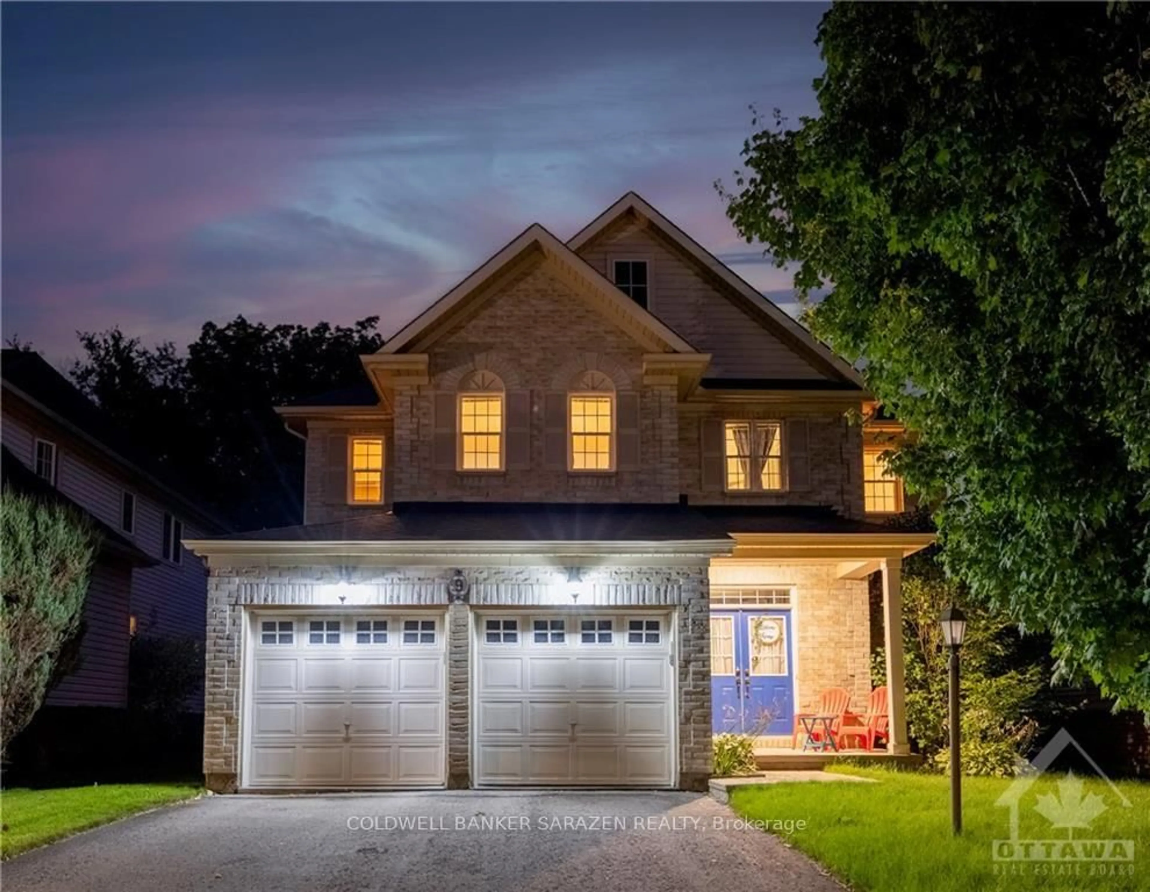 Home with brick exterior material, street for 9 LEATHERWOOD Cres, Nepean Ontario K2J 4X8