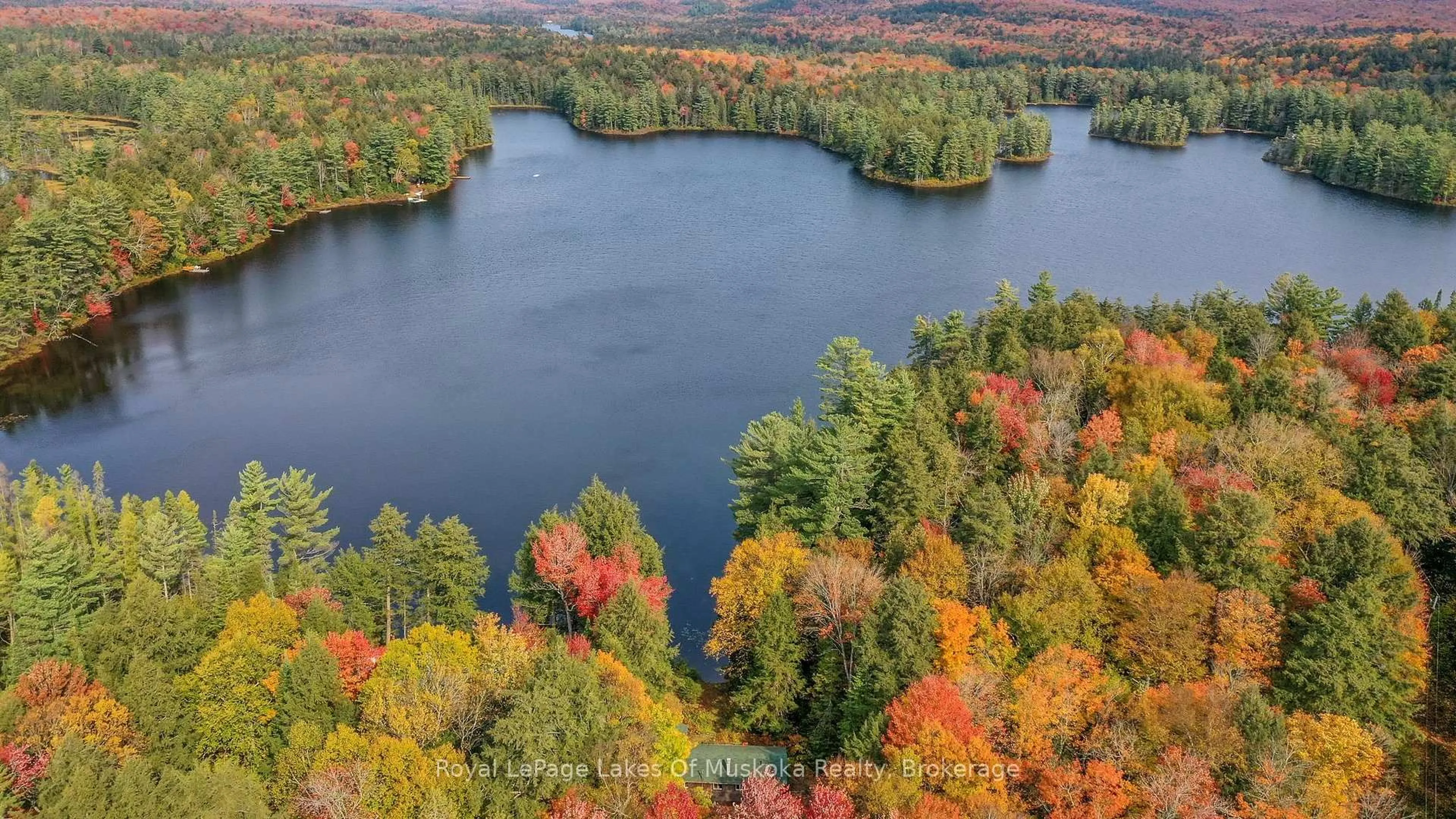 A pic from outside/outdoor area/front of a property/back of a property/a pic from drone, water/lake/river/ocean view for 1086 SOUTH TOAD LAKE Rd, Lake of Bays Ontario P1H 2J6