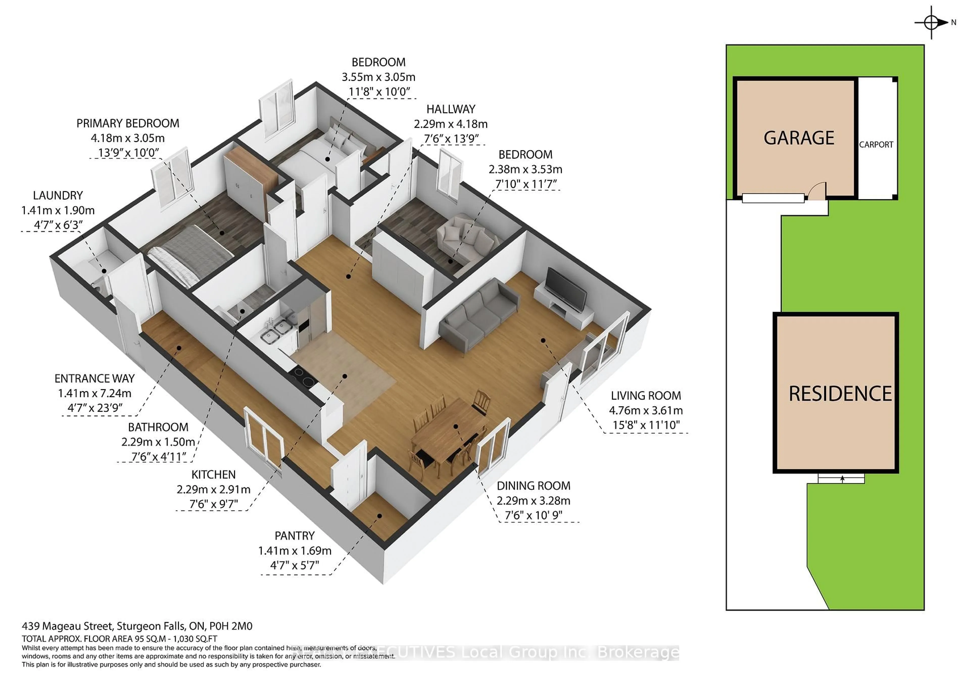 Floor plan for 439 Mageau St, West Nipissing Ontario P2B 3G5