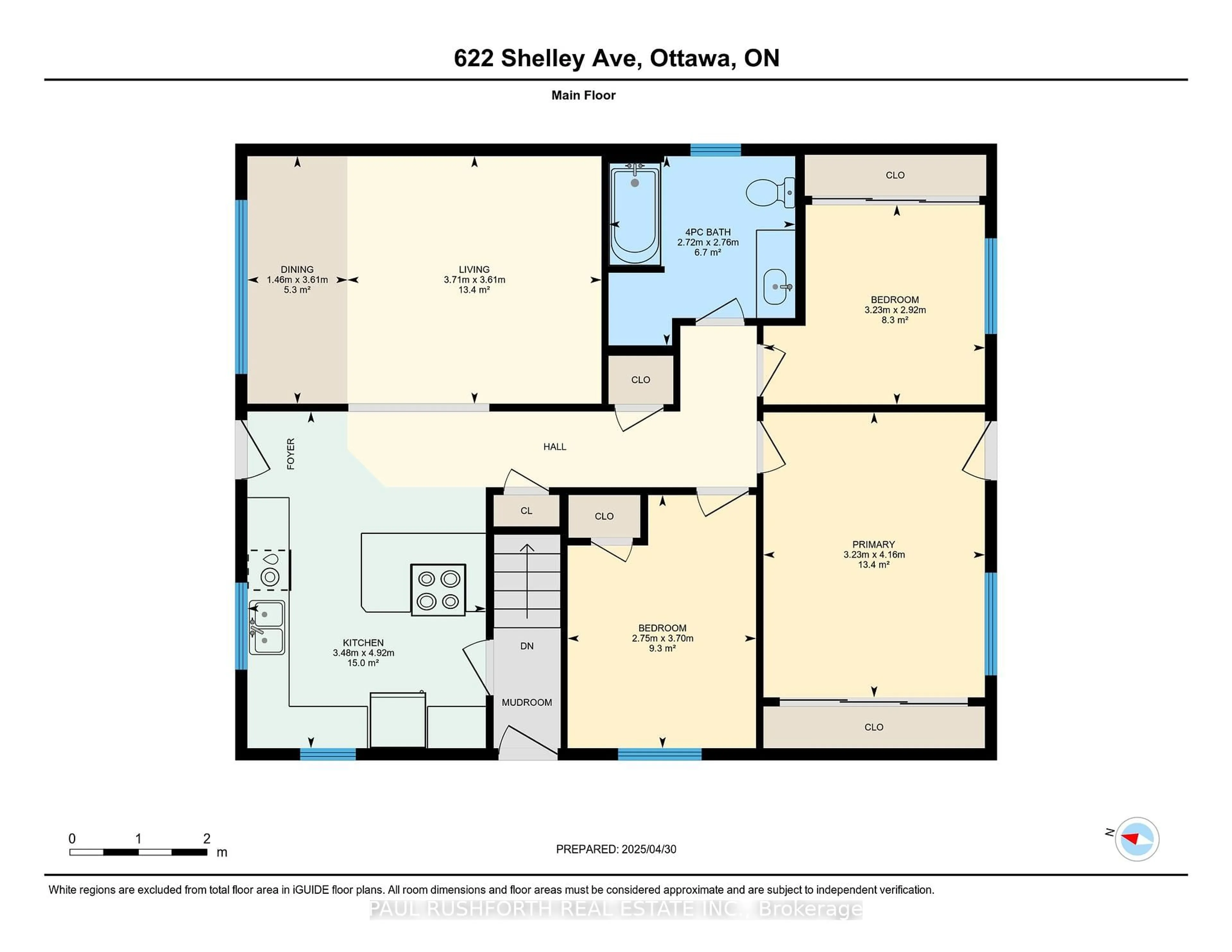 Floor plan for 622 Shelley Ave, Ottawa Ontario K1G 0P4