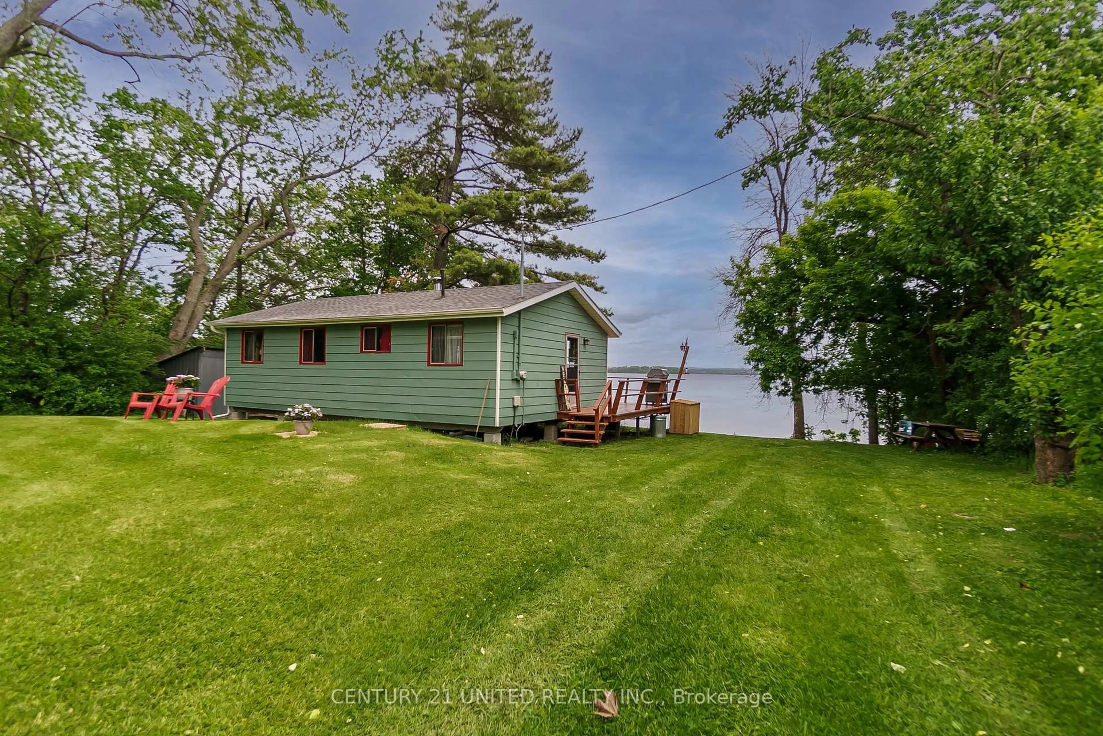A pic from outside/outdoor area/front of a property/back of a property/a pic from drone, water/lake/river/ocean view for 37 Lakeshore Rd, Hiawatha First Nation Ontario K0L 2G0