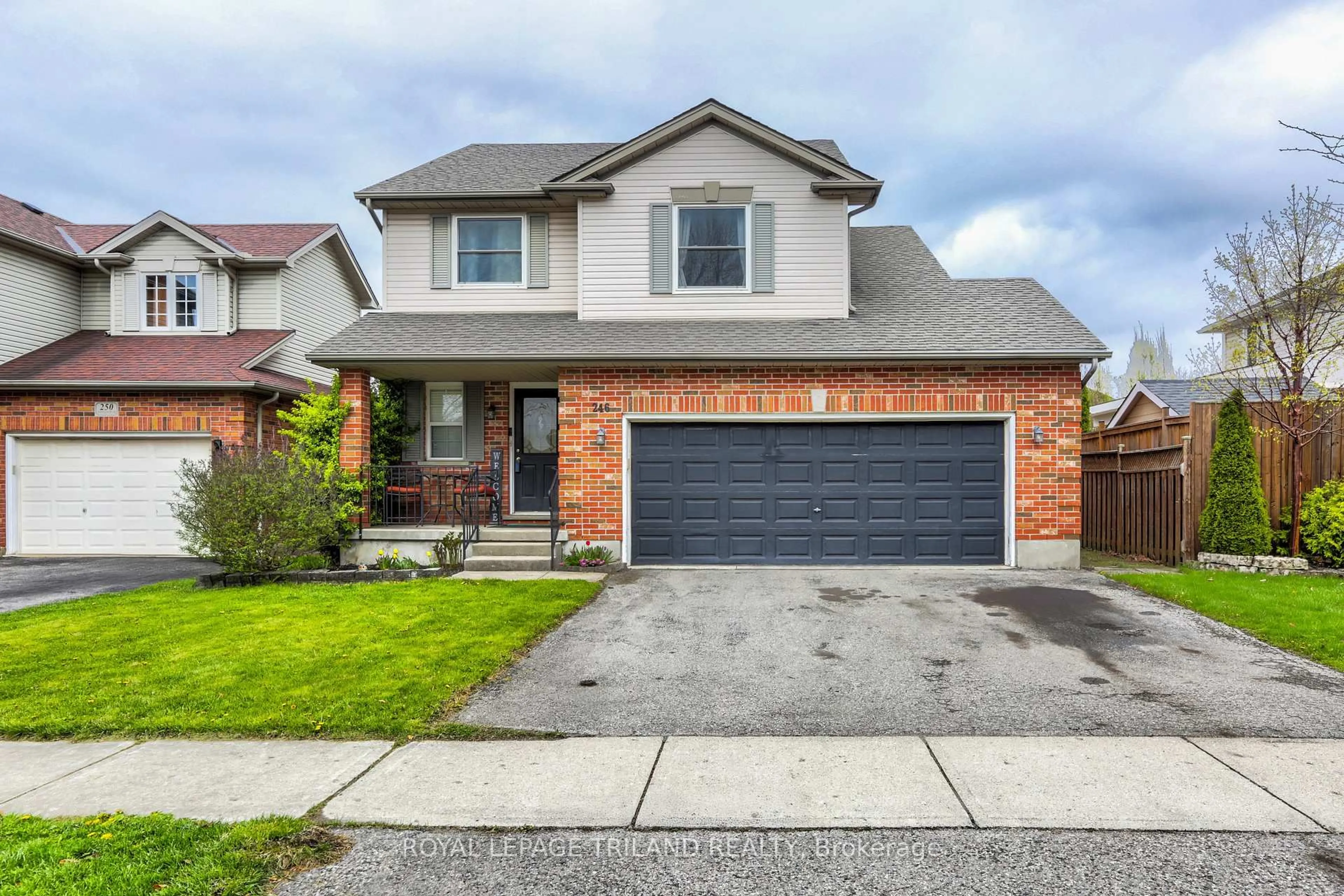 Home with brick exterior material, street for 246 White Sands Dr, London South Ontario N6M 1H9