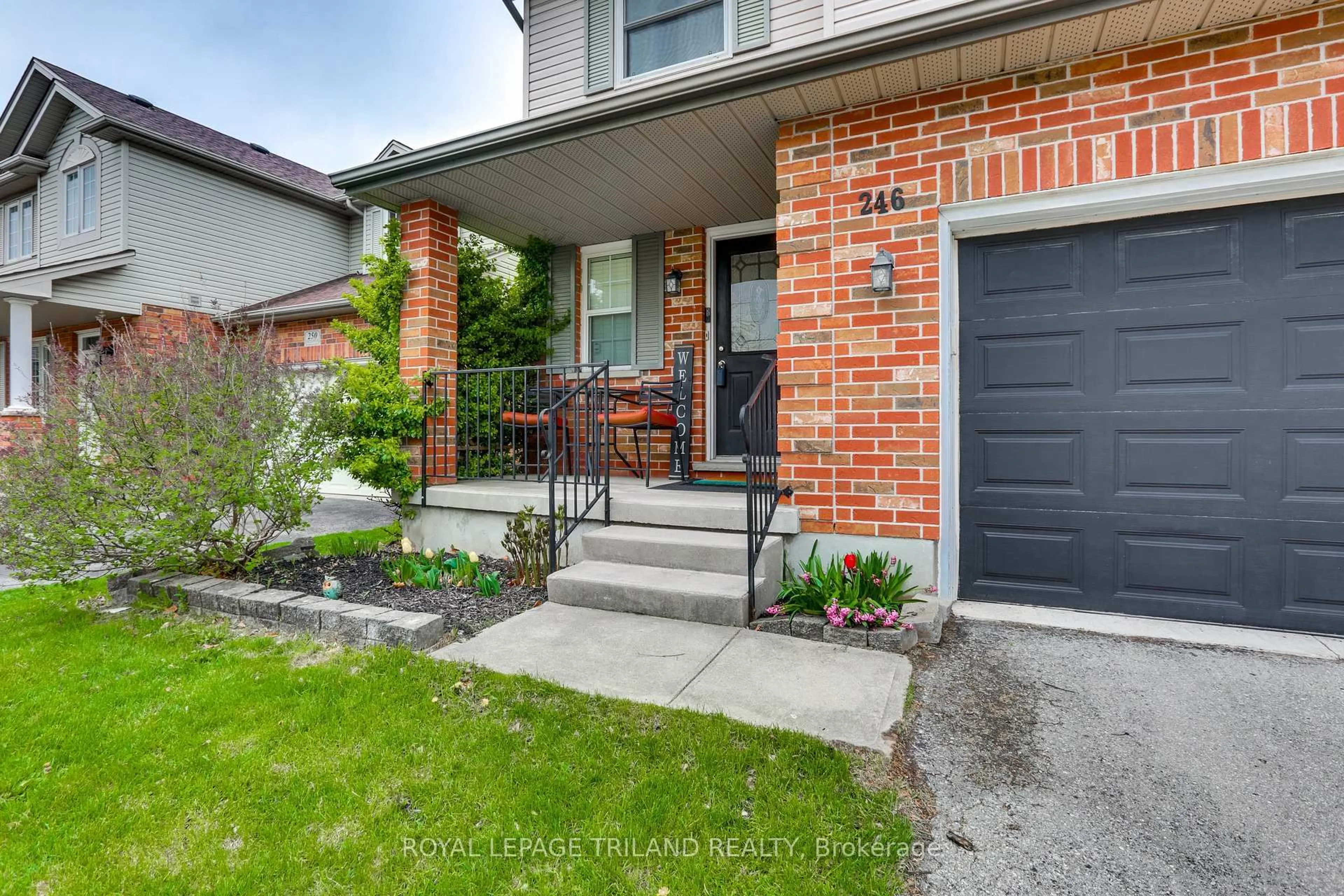 Home with brick exterior material, street for 246 White Sands Dr, London South Ontario N6M 1H9