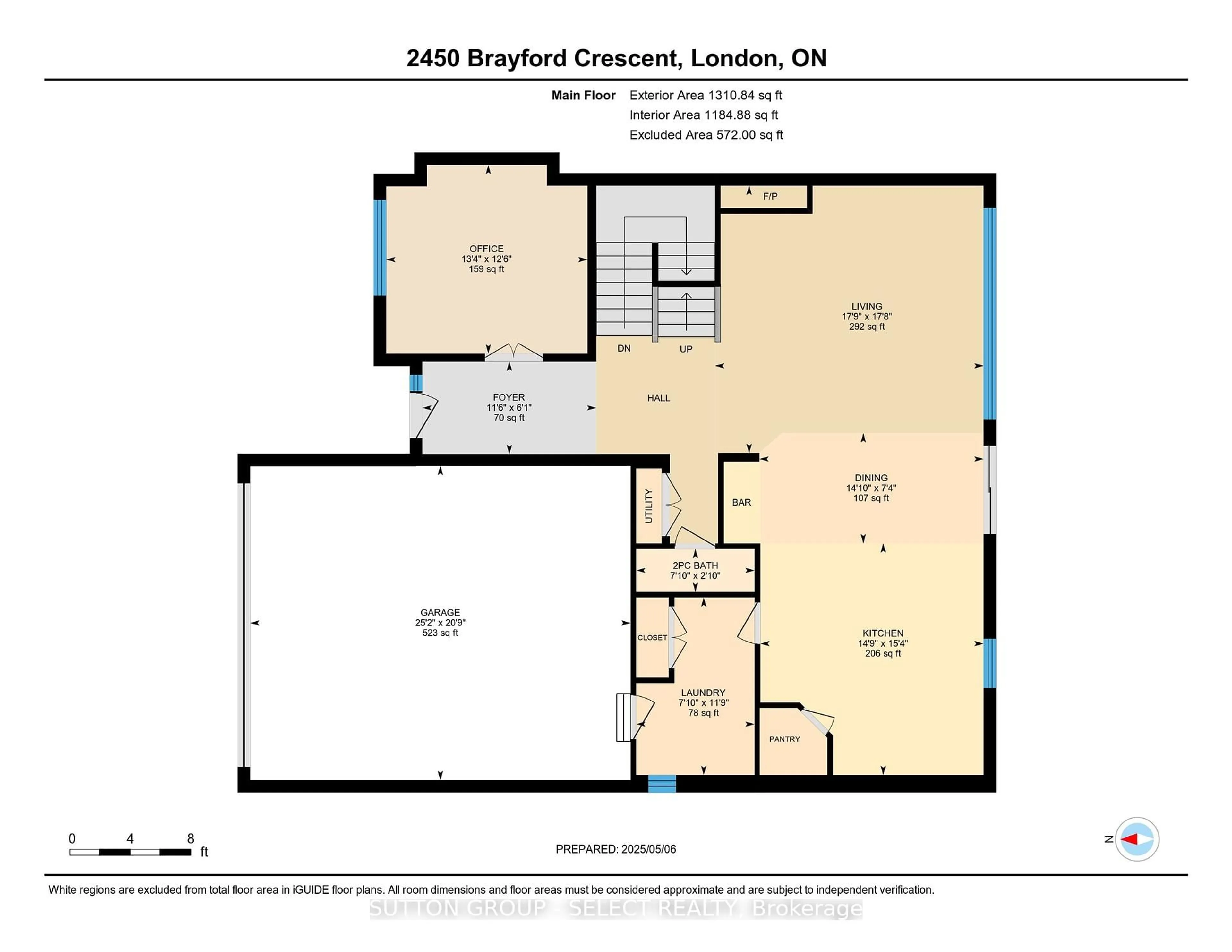Floor plan for 2450 BRAYFORD Cres, London South Ontario N6K 0H7