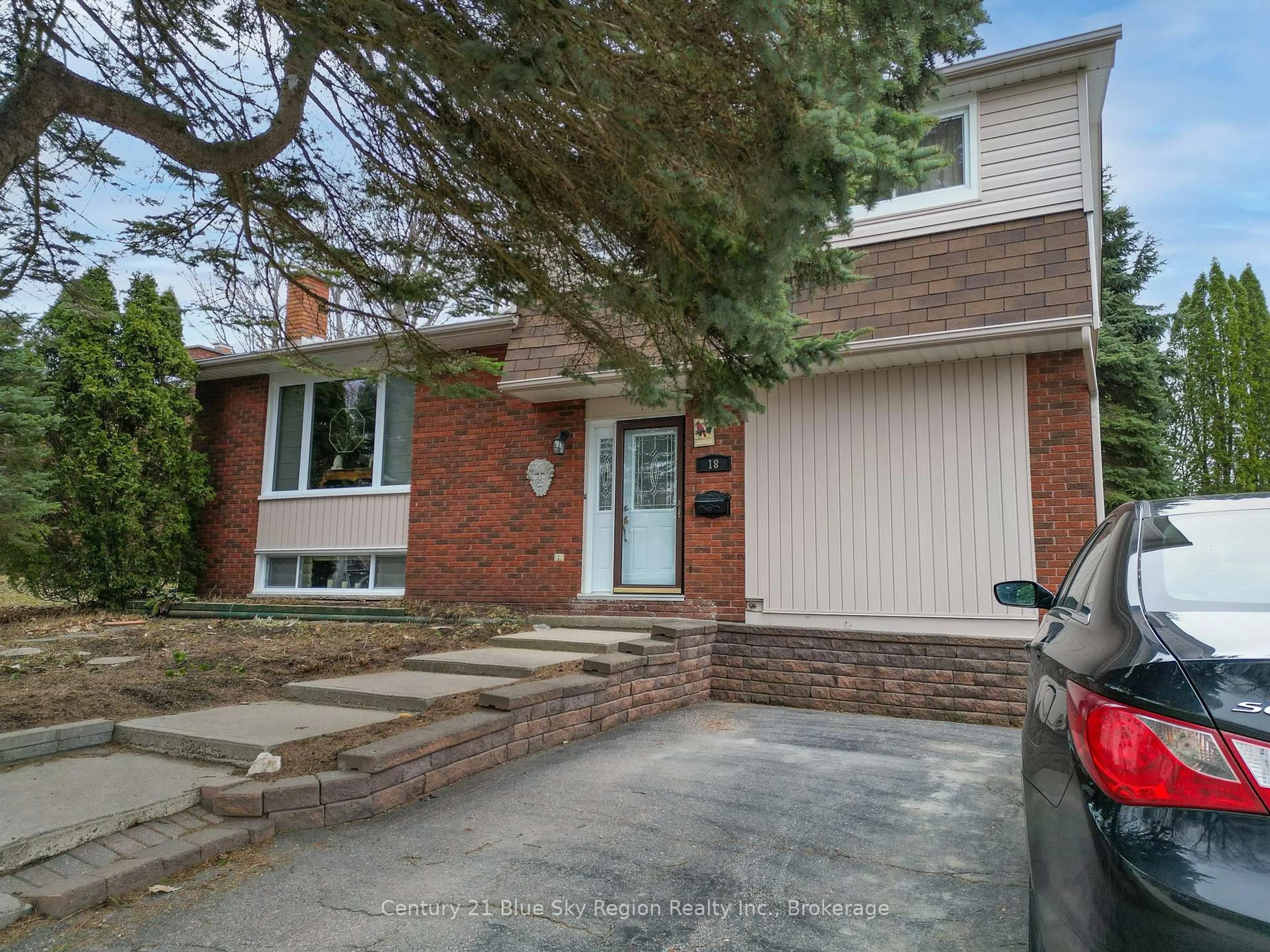 Home with brick exterior material, street for 18 Whippletree Dr, North Bay Ontario P1C 1B8