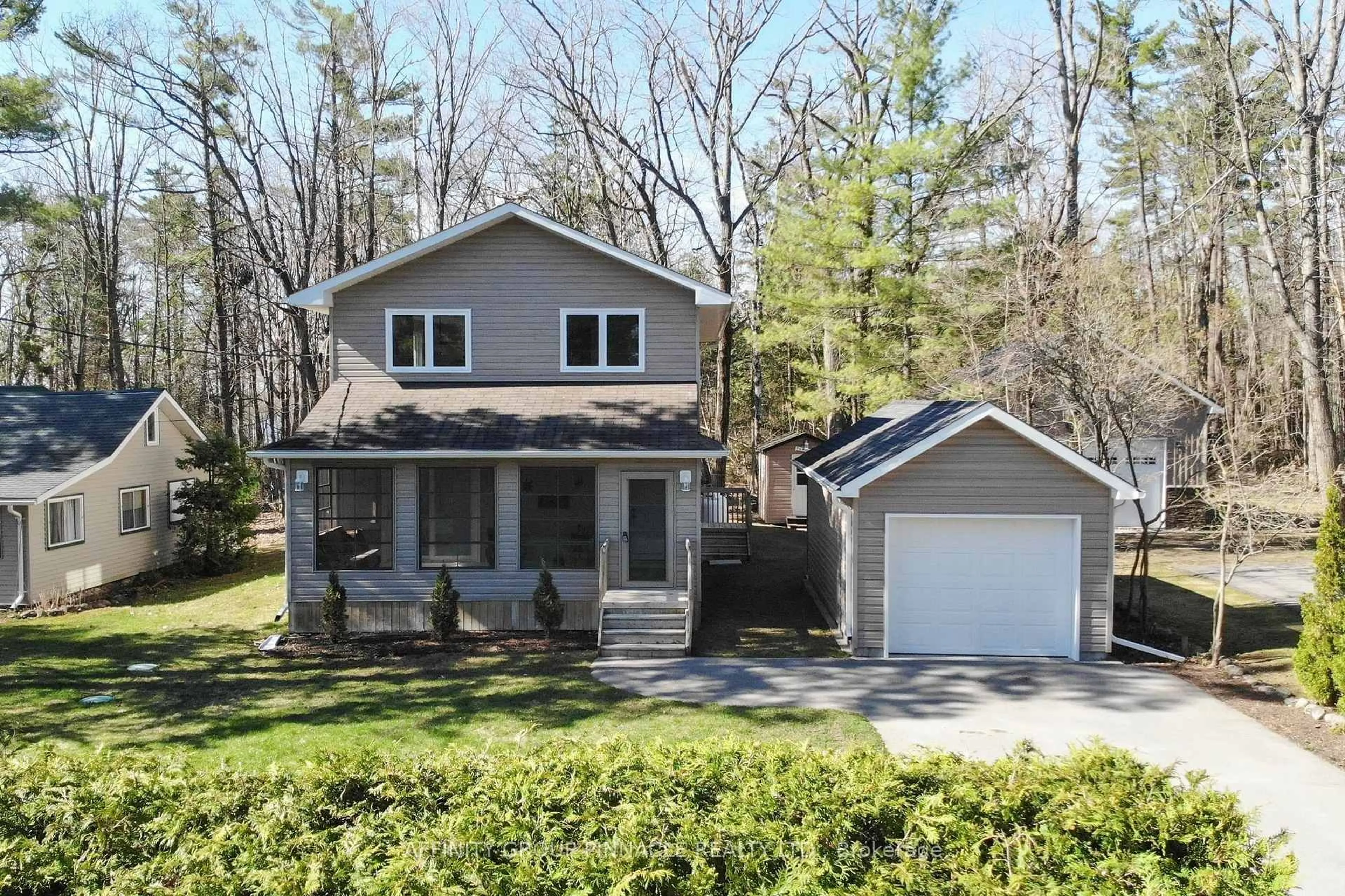 Home with vinyl exterior material, street for 34 Pleasant View Dr, Kawartha Lakes Ontario K0M 1N0