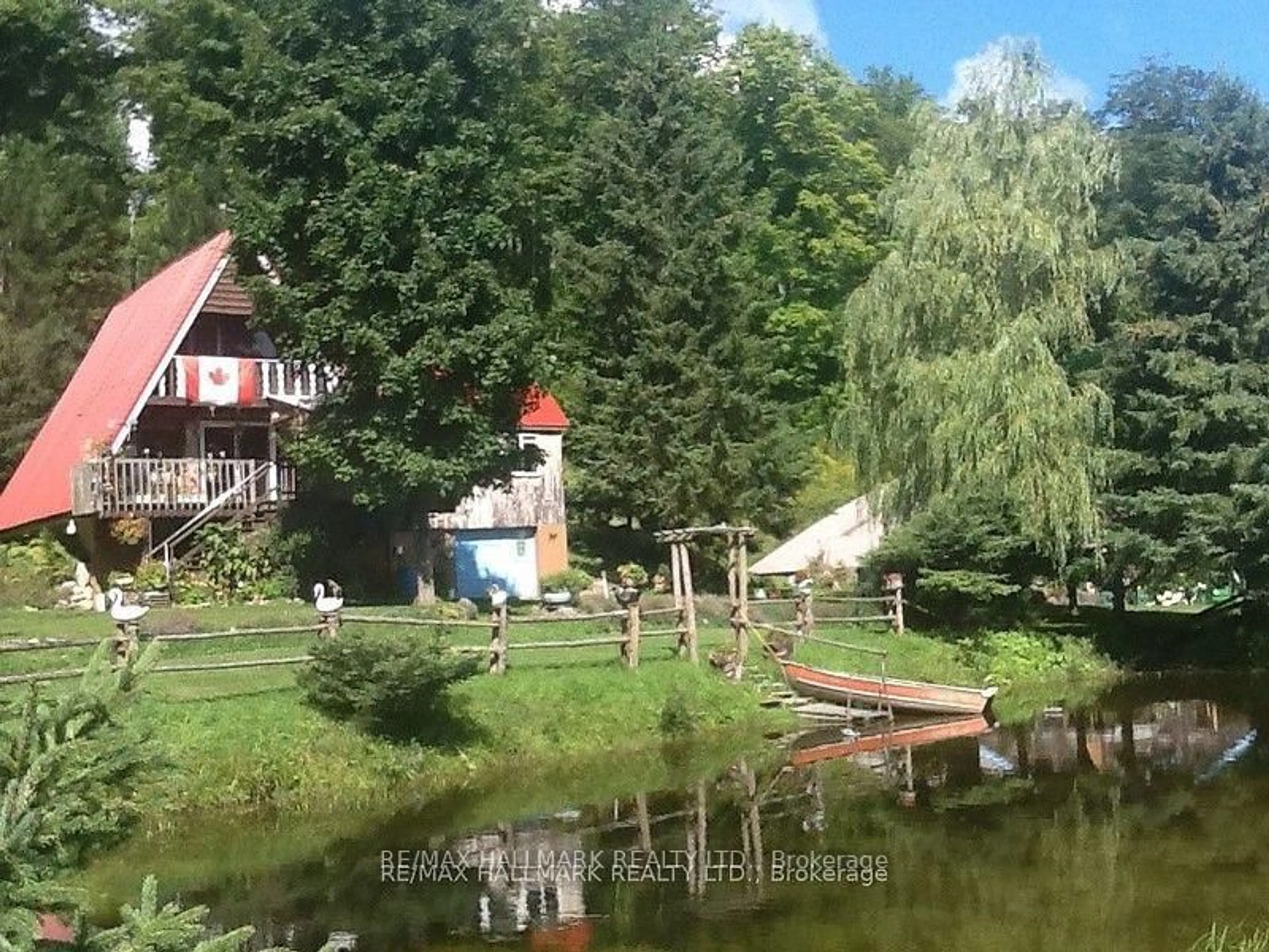 A pic from outside/outdoor area/front of a property/back of a property/a pic from drone, water/lake/river/ocean view for 340611 4TH CONCESSION B Rd, Grey Highlands Ontario N0C 1E0