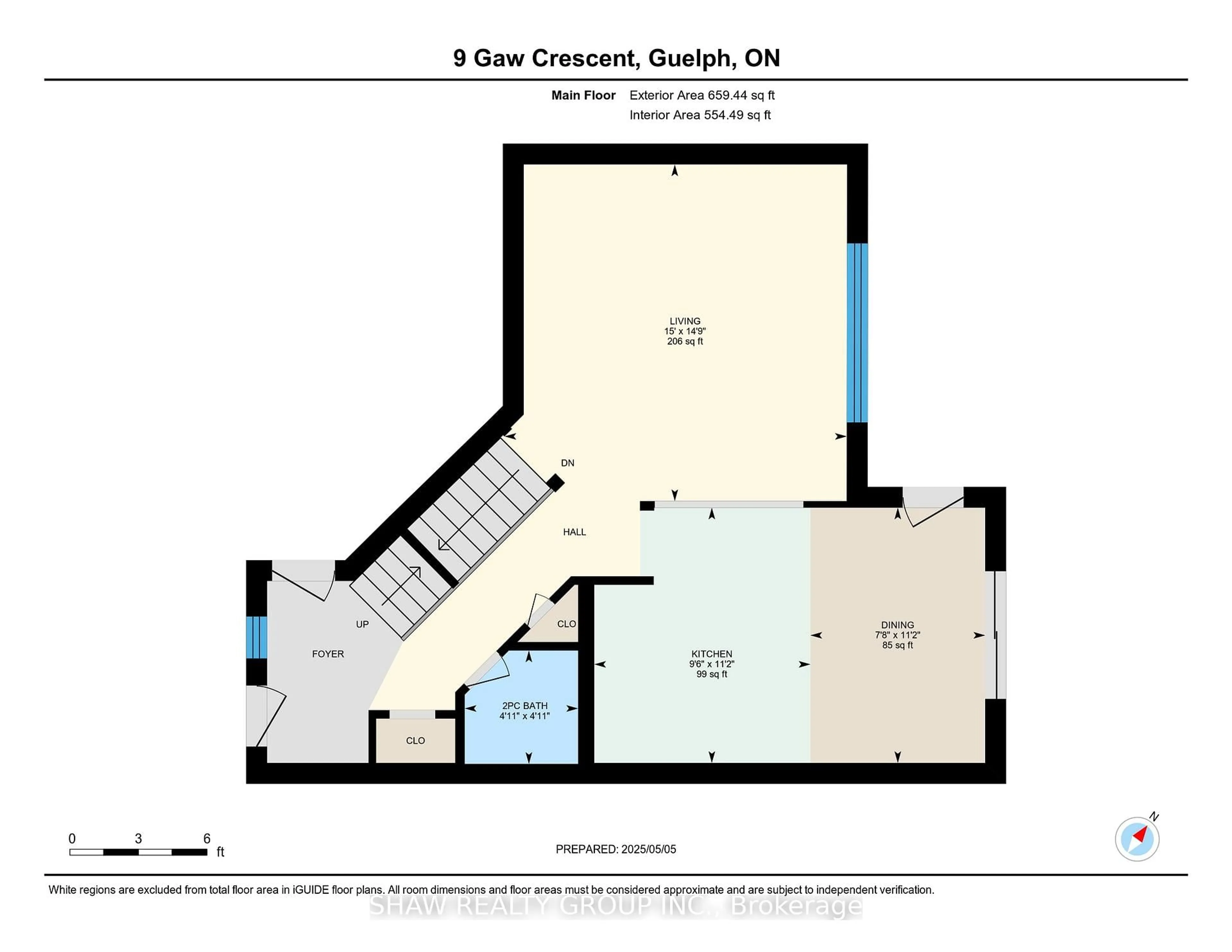 Floor plan for 9 Gaw Cres, Guelph Ontario N1L 1H8