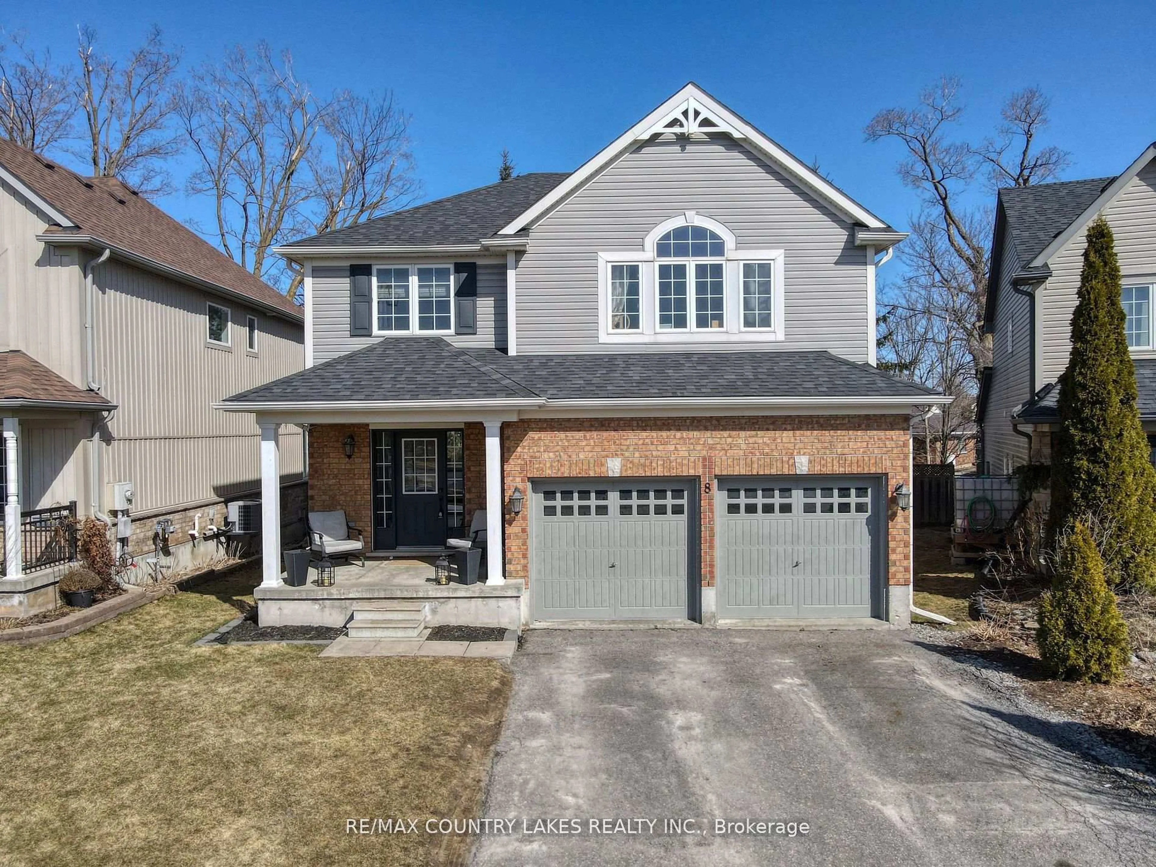 Home with brick exterior material, street for 8 Fallingbrook Cres, Kawartha Lakes Ontario K9V 0B3