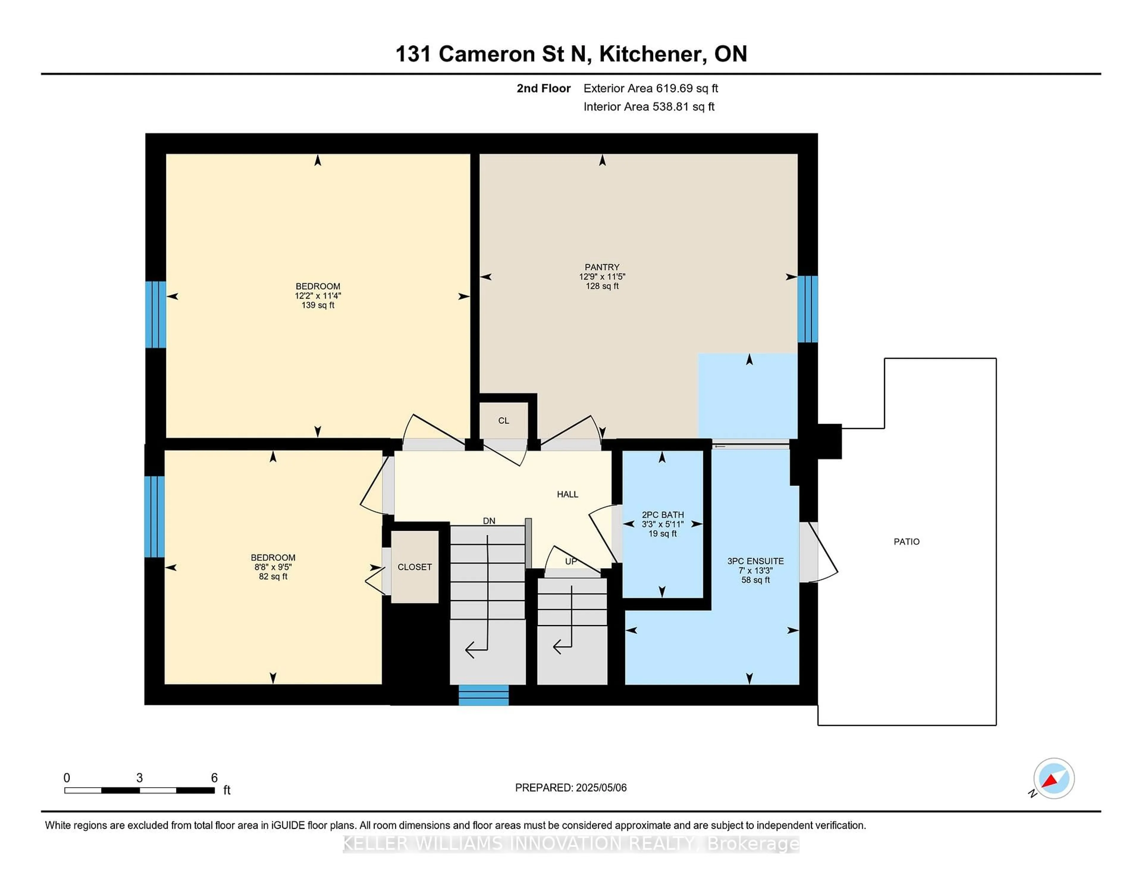 Floor plan for 131 Cameron St, Kitchener Ontario N2H 3A6