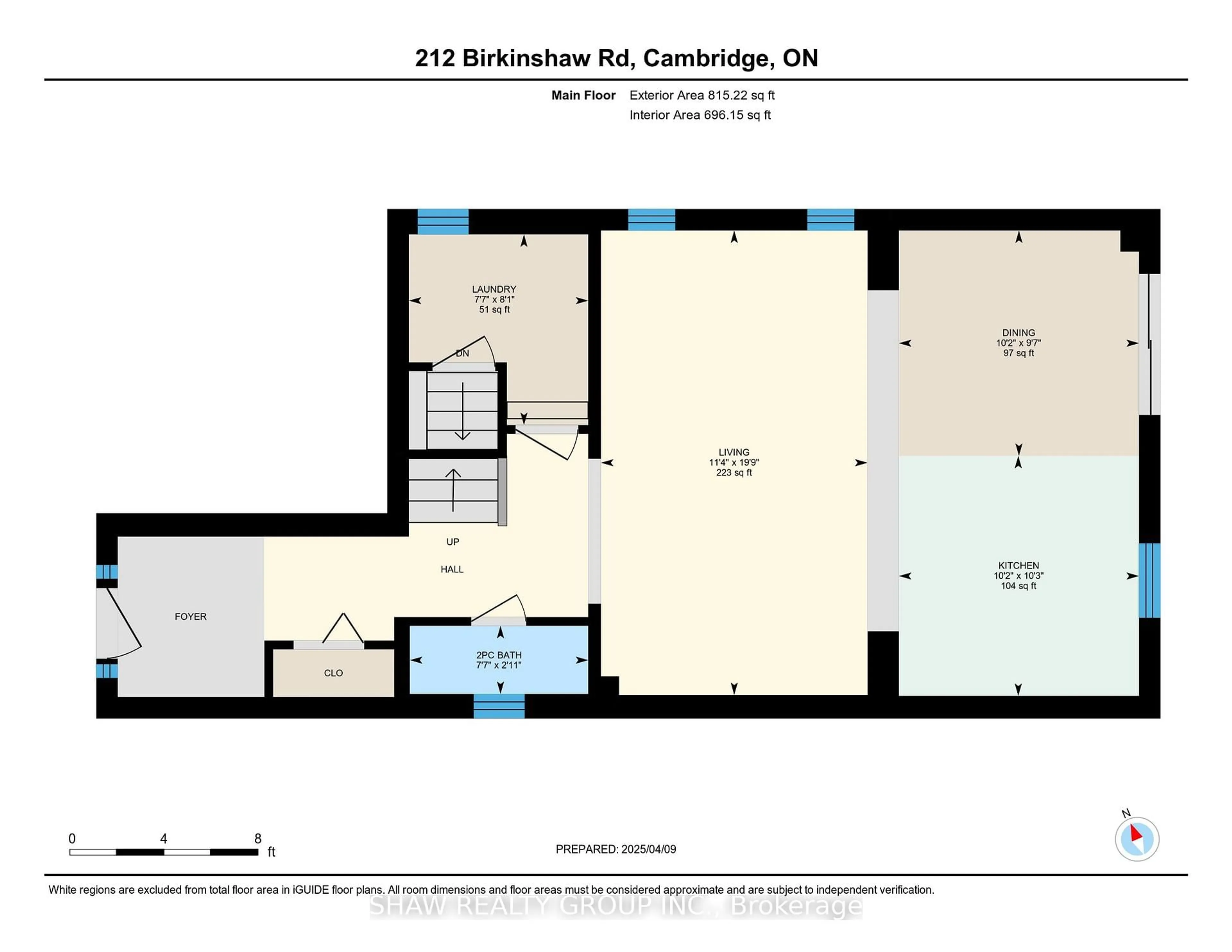 Floor plan for 212 Birkinshaw Rd, Cambridge Ontario N1P 0C1