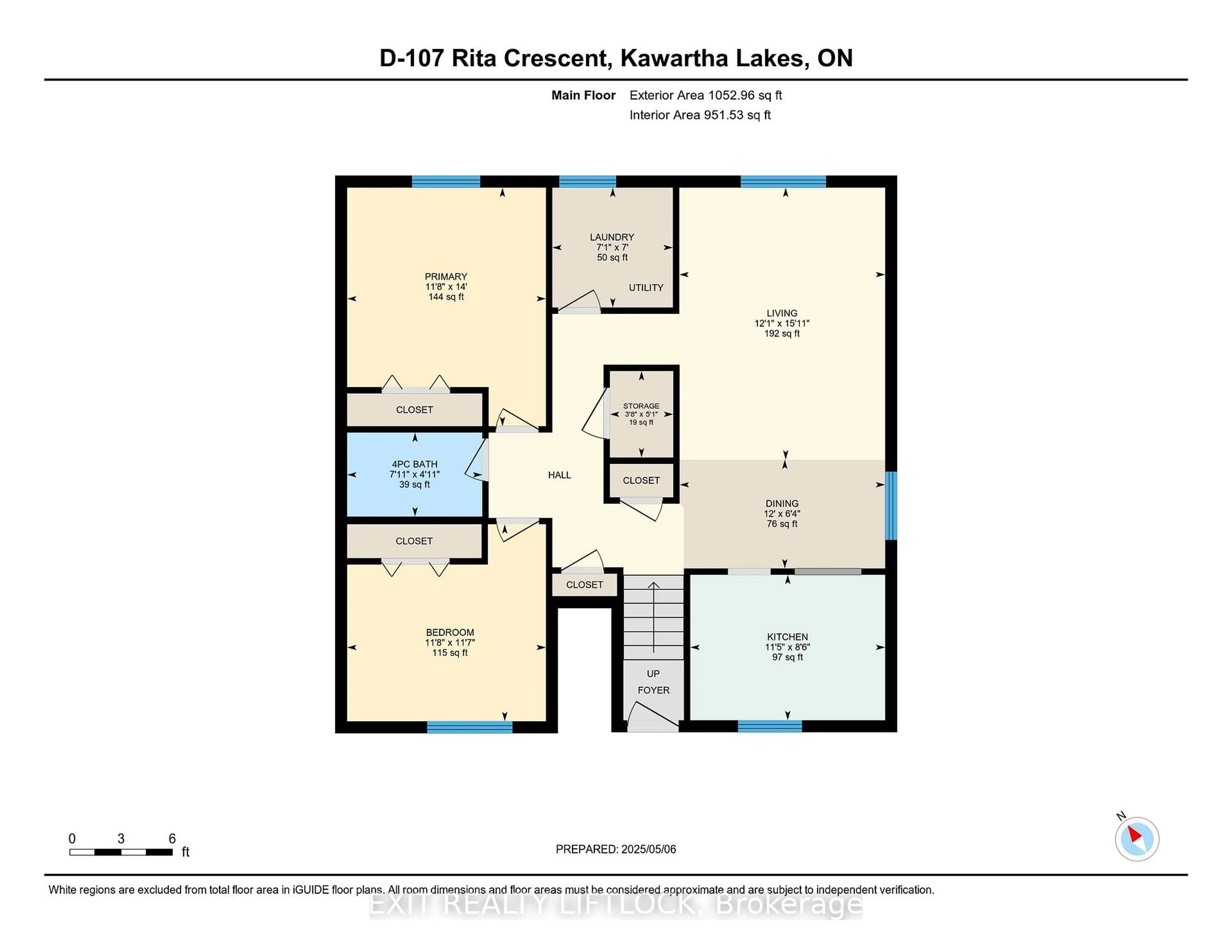 Floor plan for 107 Rita Cres #D, Kawartha Lakes Ontario K0L 2W0