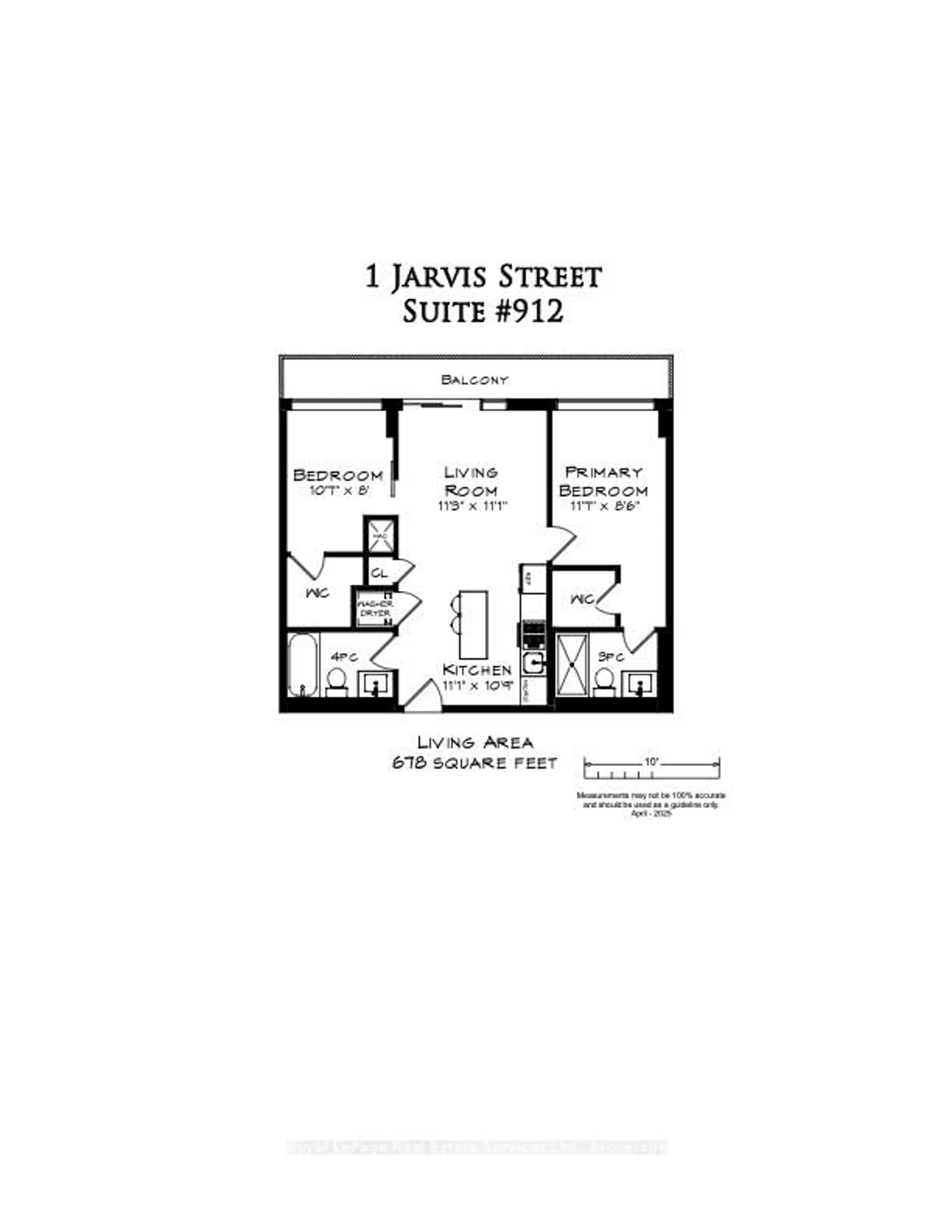 Floor plan for 1 Jarvis St #912, Hamilton Ontario L8R 3J2