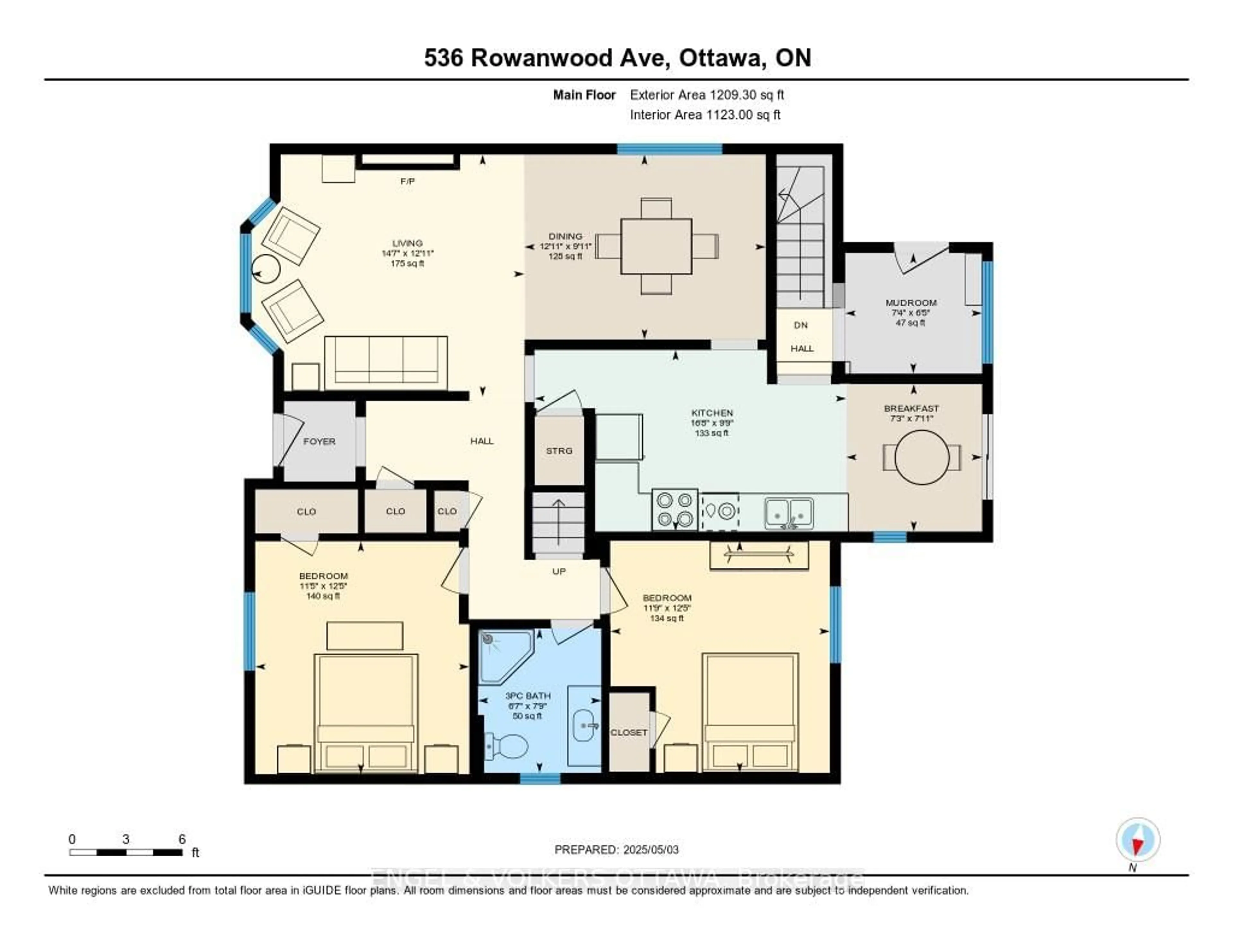 Floor plan for 536 Rowanwood Ave, Ottawa Ontario K2A 3E1