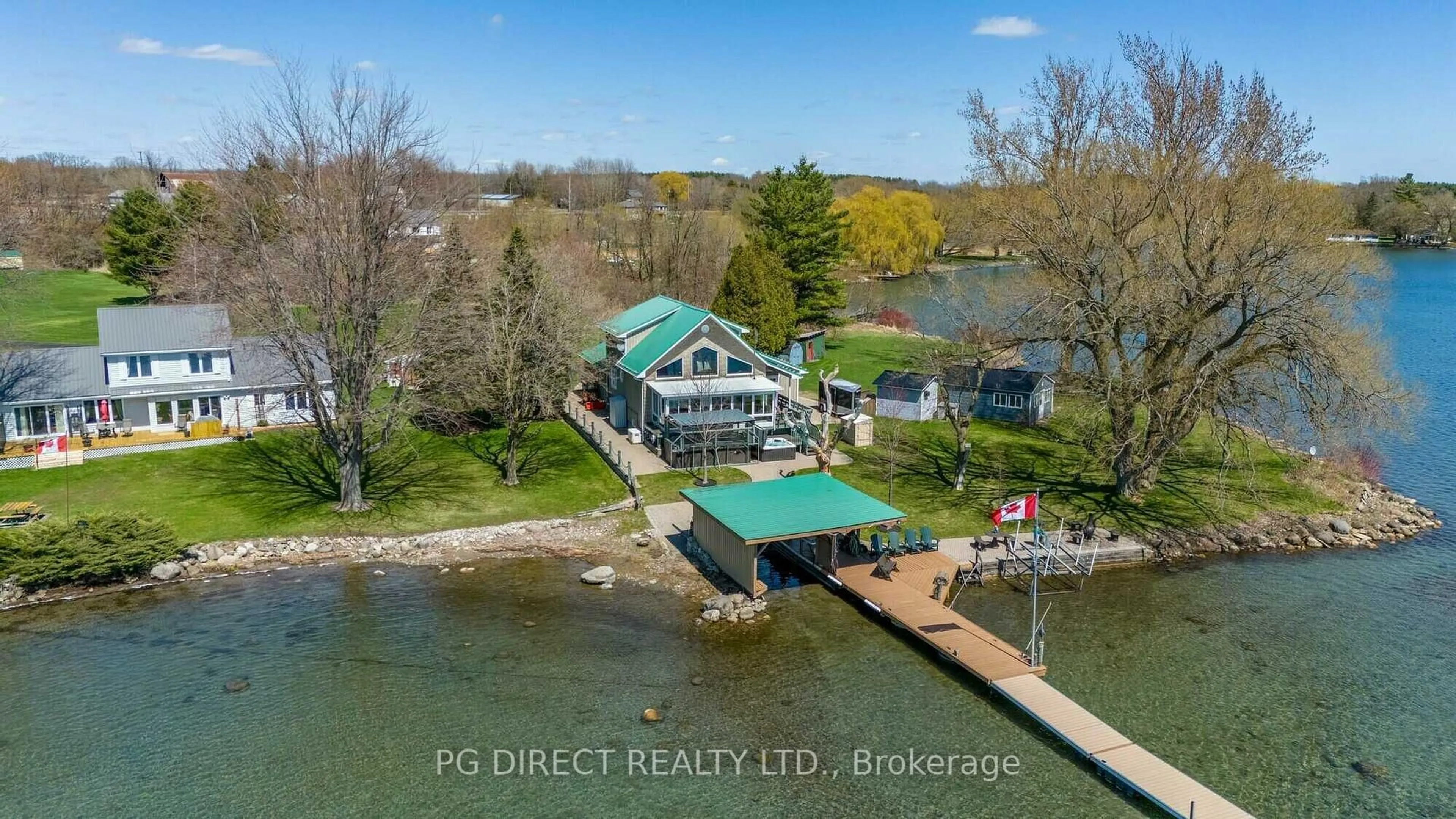A pic from outside/outdoor area/front of a property/back of a property/a pic from drone, water/lake/river/ocean view for 14 Gullymeade Rd, Edwardsburgh/Cardinal Ontario K0E 1E0