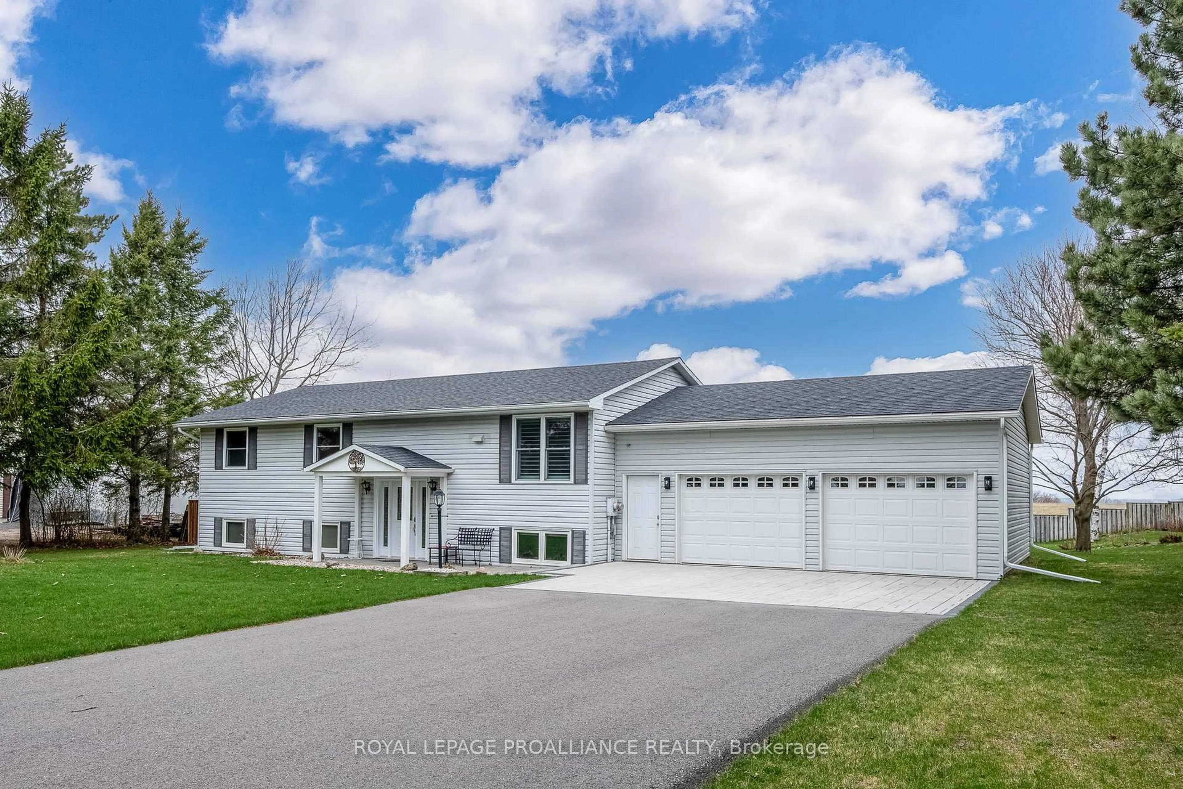 Home with vinyl exterior material, street for 9698 Corkery Rd, Hamilton Township Ontario K0K 1C0