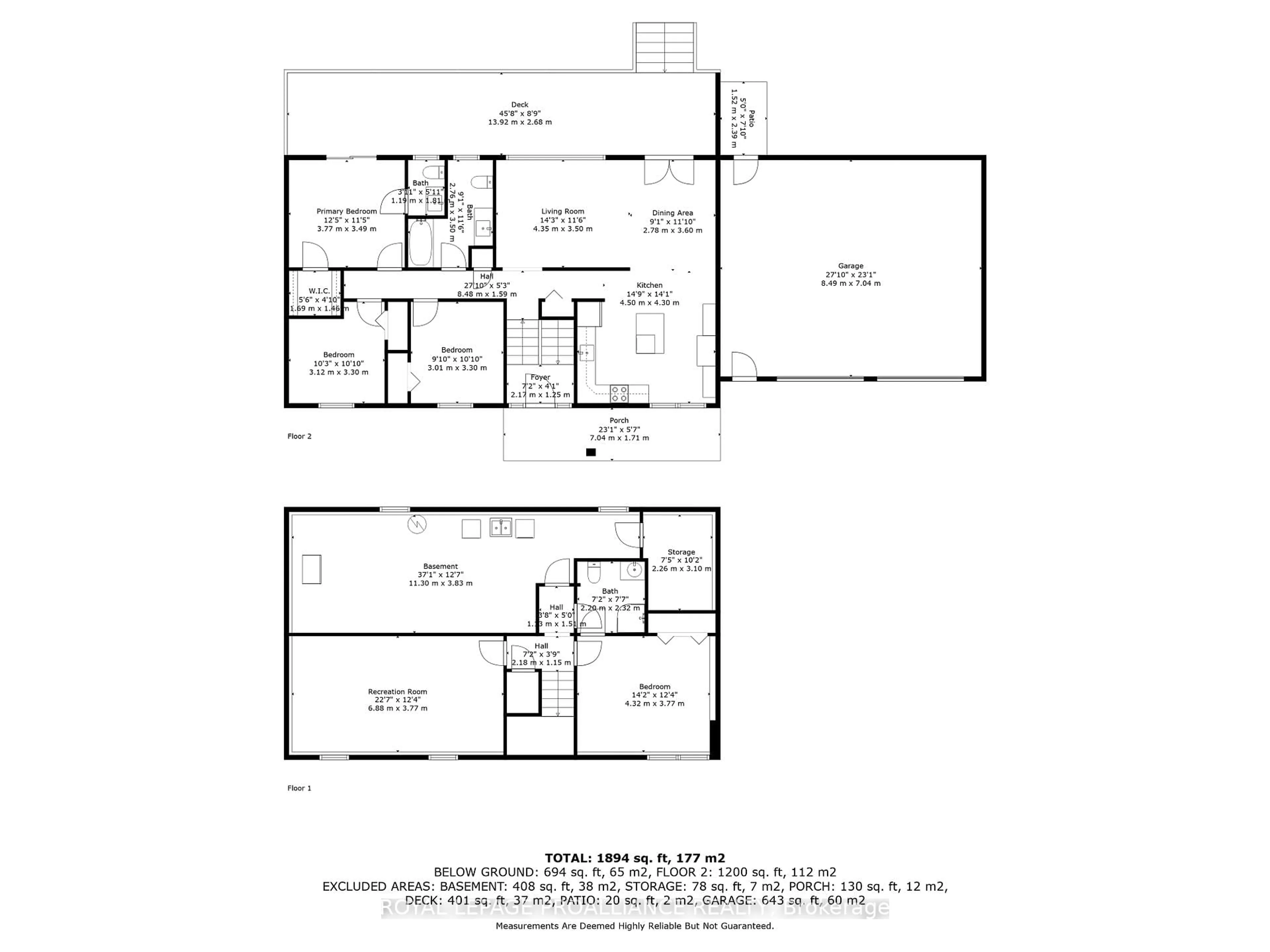 Floor plan for 9698 Corkery Rd, Hamilton Township Ontario K0K 1C0