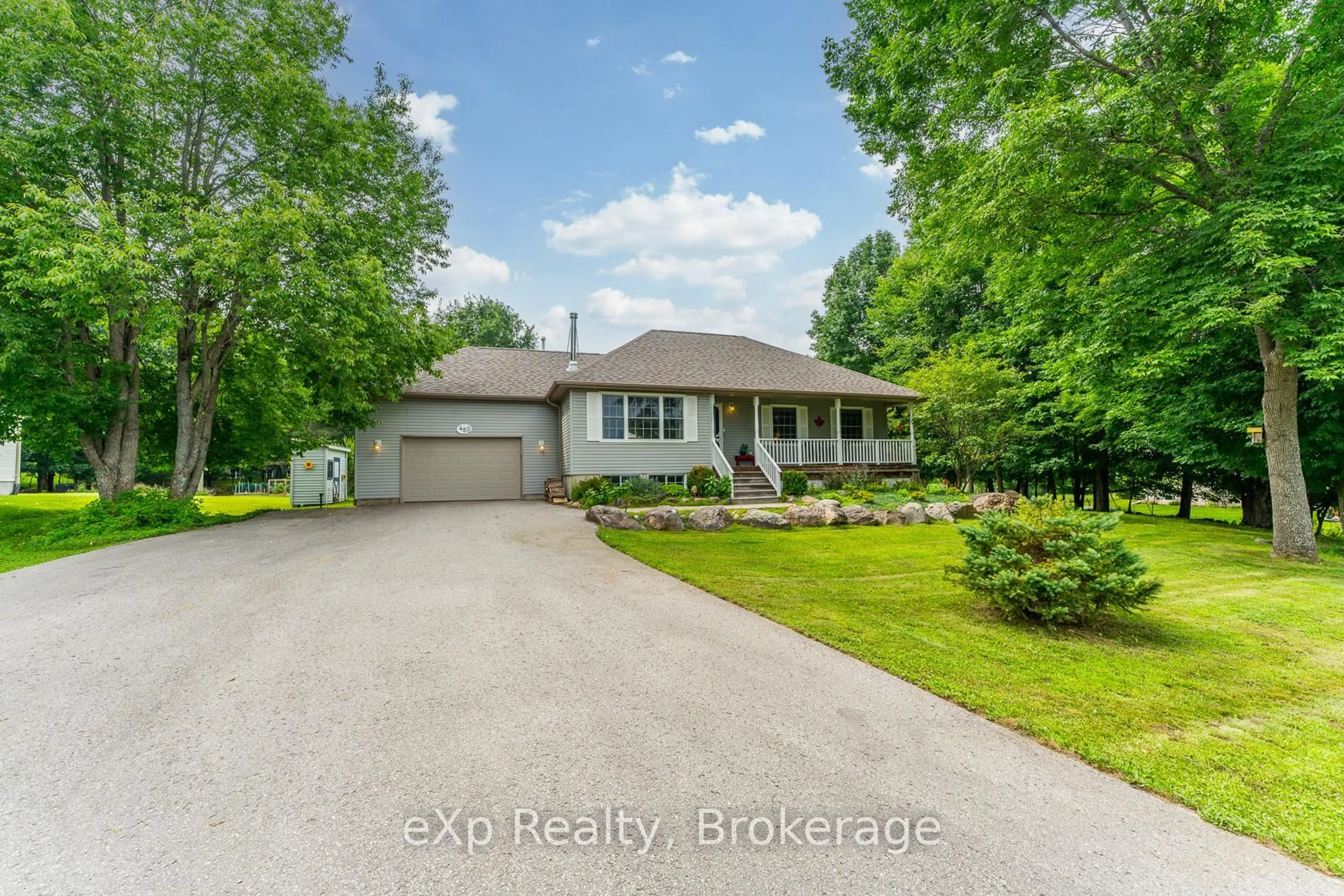 A pic from outside/outdoor area/front of a property/back of a property/a pic from drone, water/lake/river/ocean view for 45 Sancayne St, Dysart et al Ontario K0M 1S0