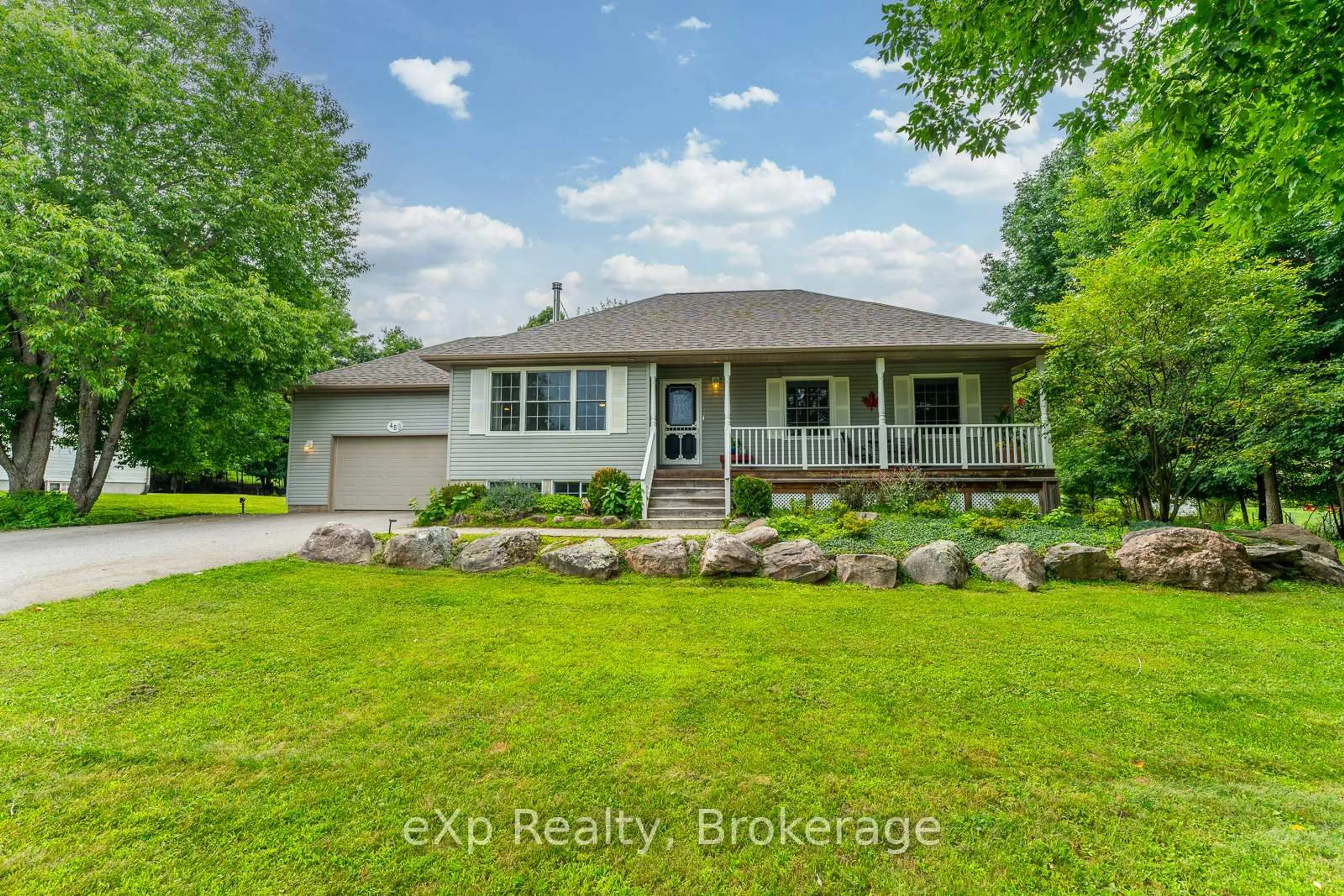 A pic from outside/outdoor area/front of a property/back of a property/a pic from drone, water/lake/river/ocean view for 45 Sancayne St, Dysart et al Ontario K0M 1S0