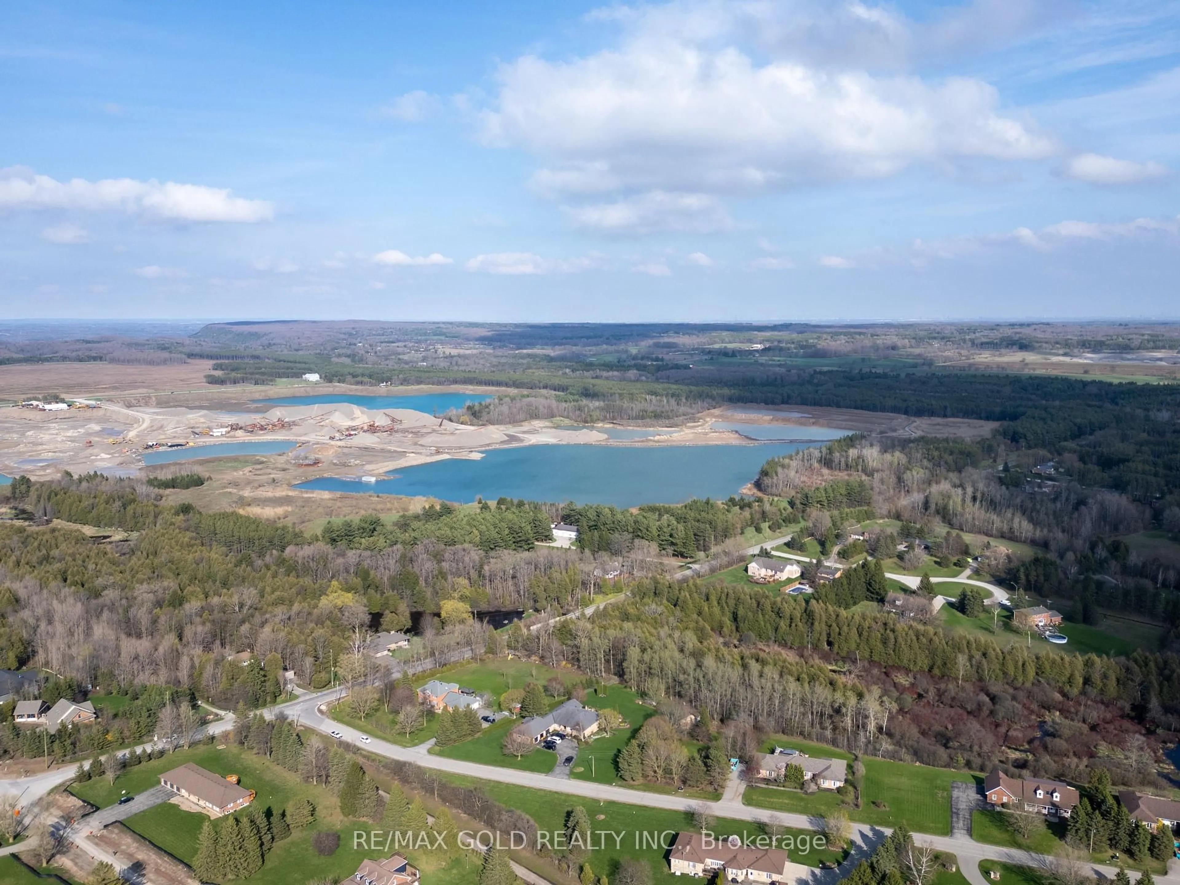 A pic from outside/outdoor area/front of a property/back of a property/a pic from drone, water/lake/river/ocean view for 70 Conboy Dr, Erin Ontario N0B 1T0