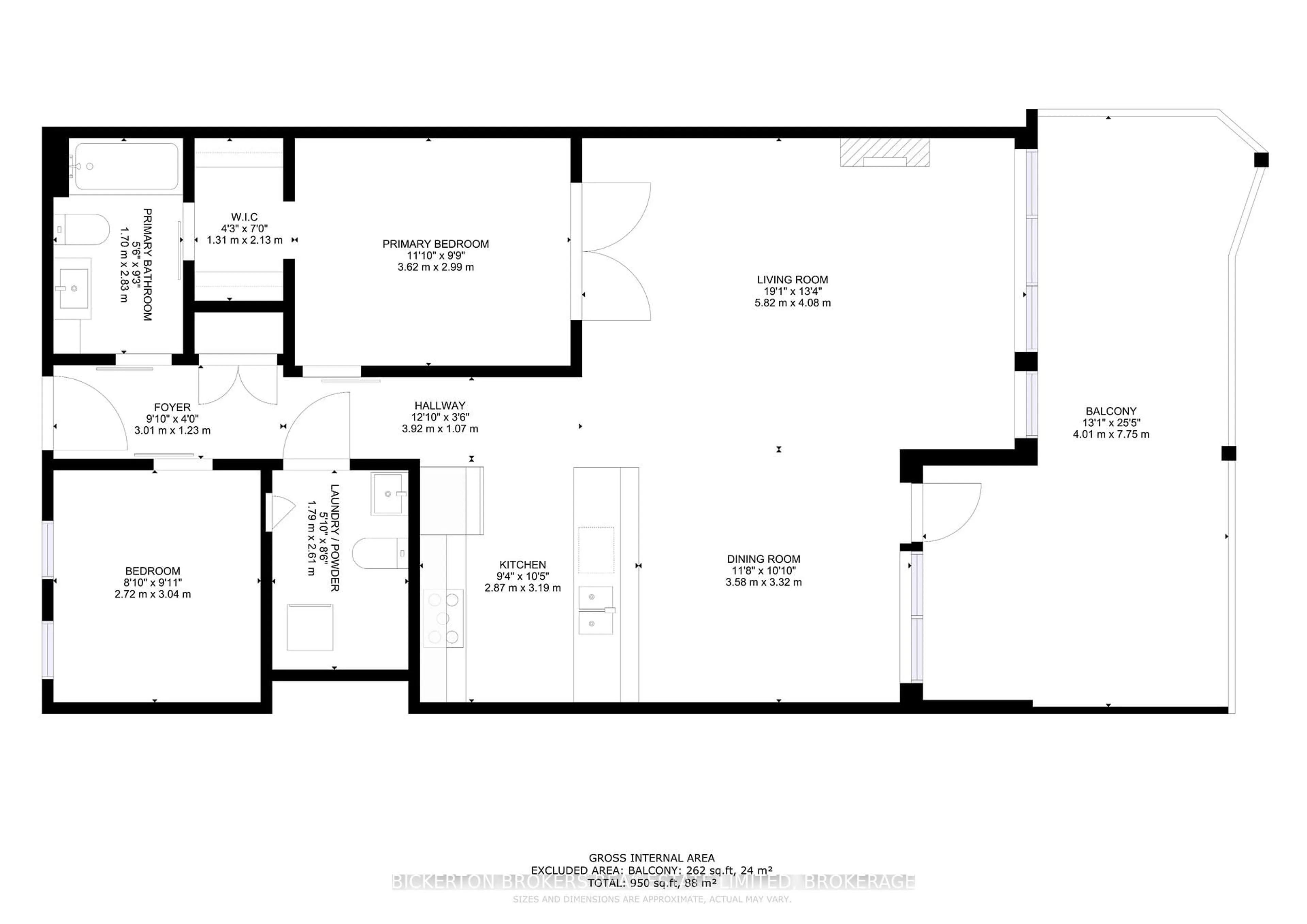 Floor plan for 130 Water St #212, Gananoque Ontario K7G 0A8