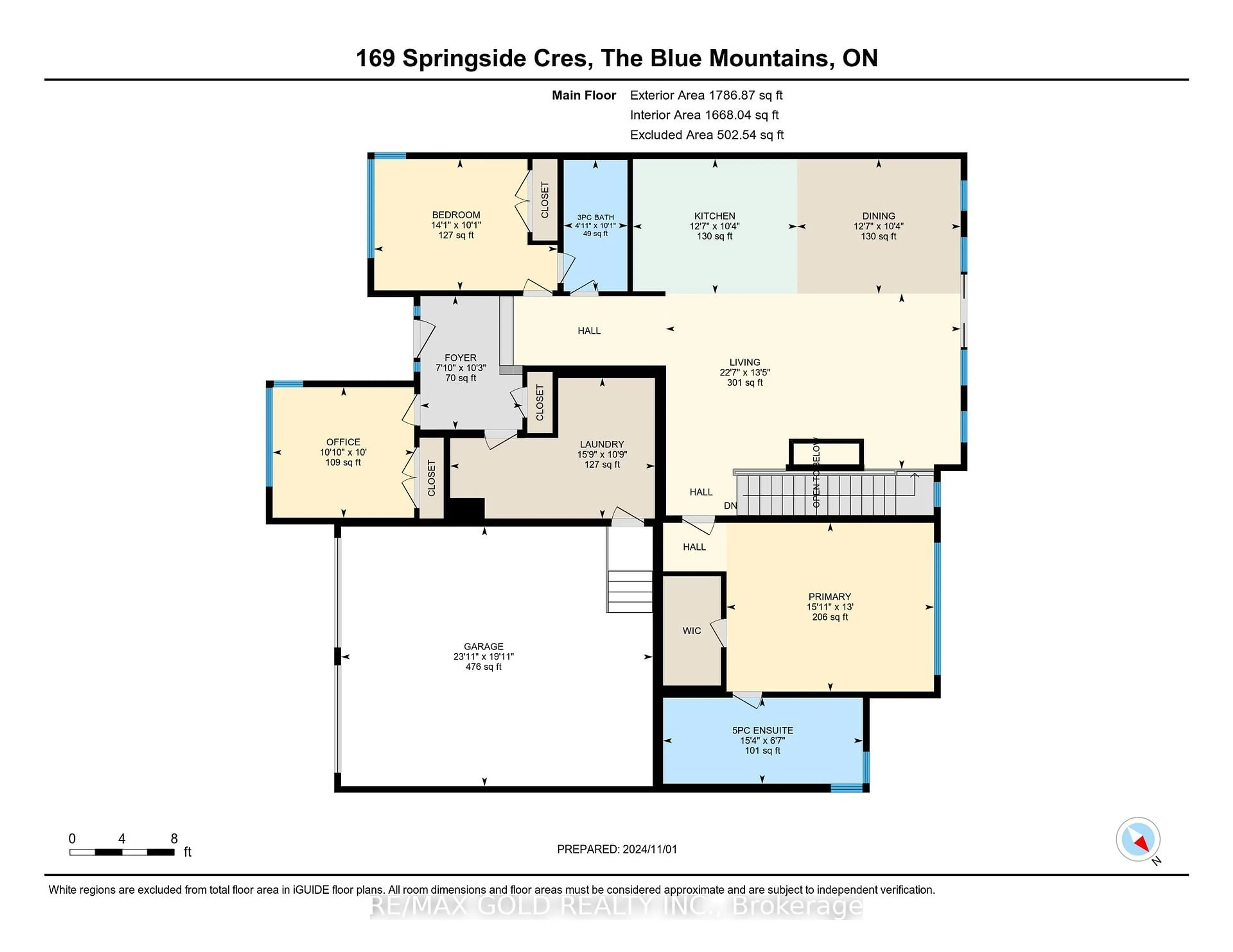 Floor plan for 169 Springside Cres, Blue Mountains Ontario L9Y 5L3