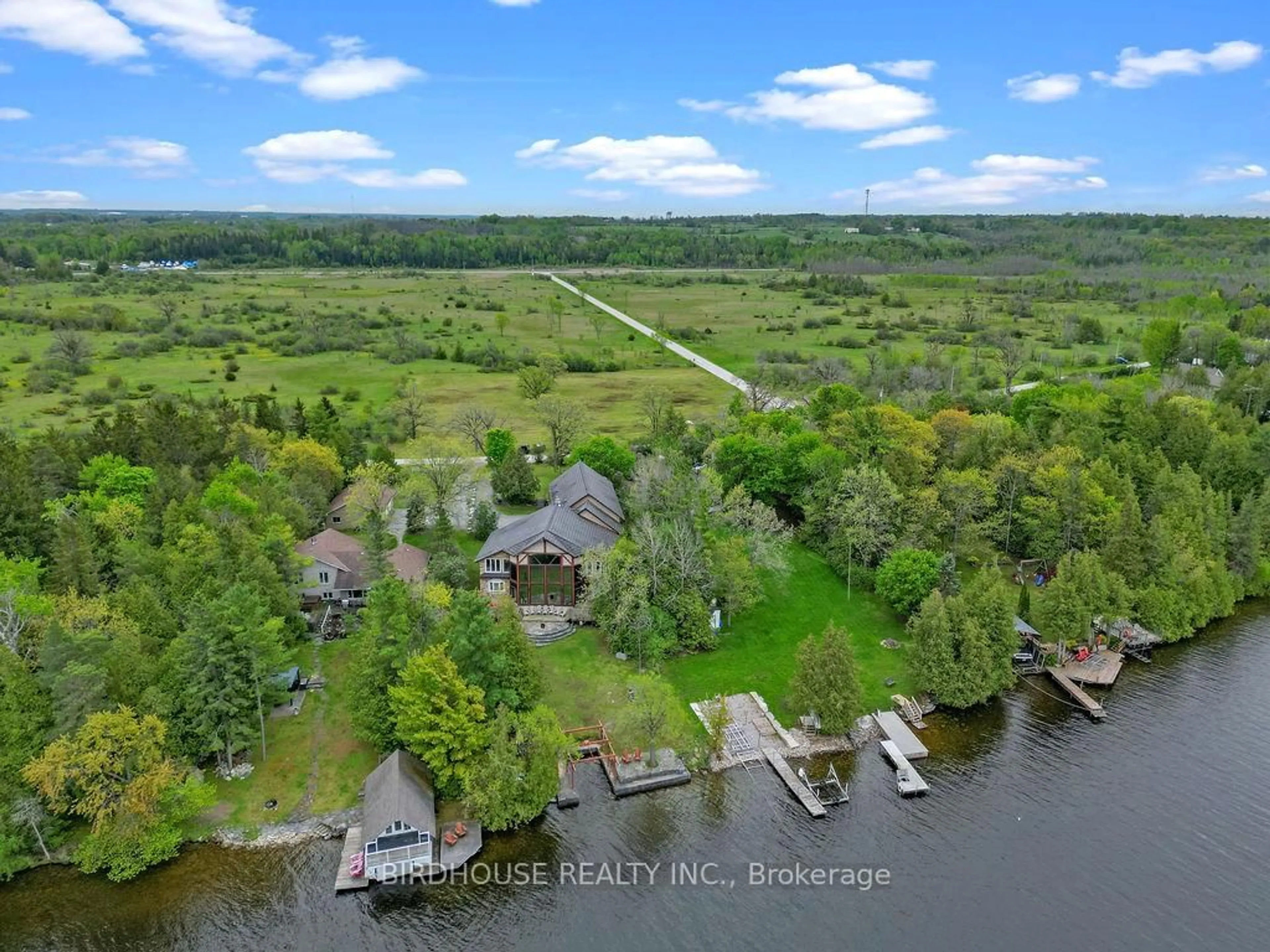 A pic from outside/outdoor area/front of a property/back of a property/a pic from drone, water/lake/river/ocean view for 75 Meachin Dr, Kawartha Lakes Ontario K0M 1L0