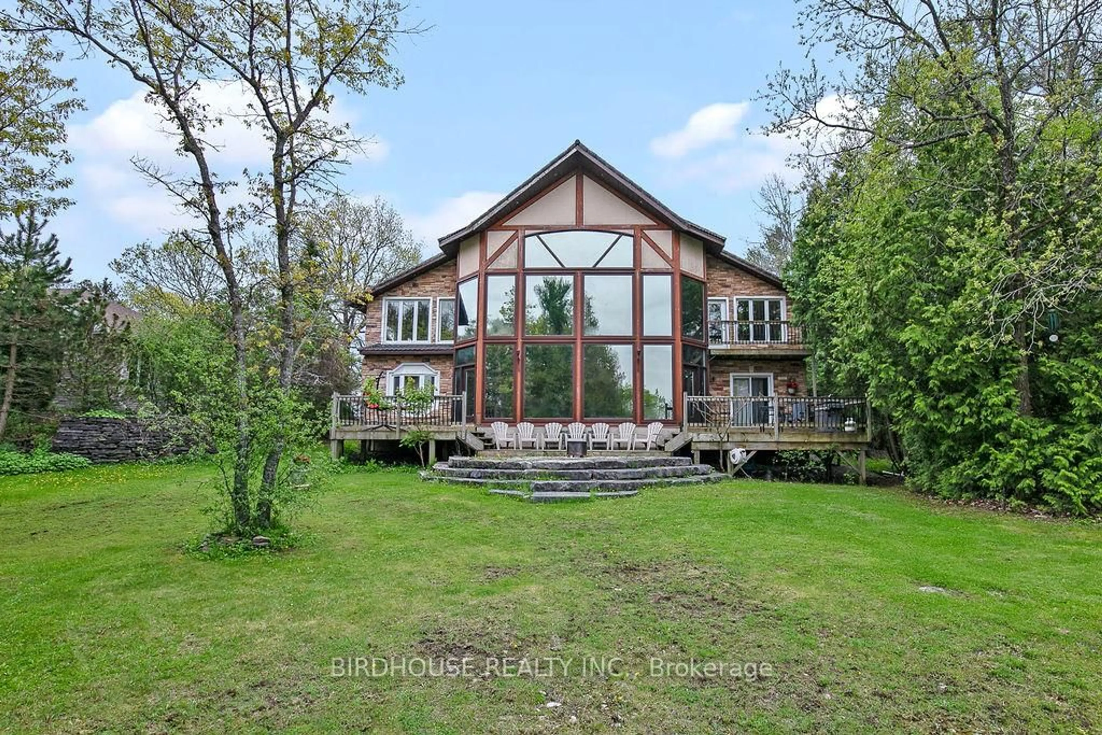 A pic from outside/outdoor area/front of a property/back of a property/a pic from drone, water/lake/river/ocean view for 75 Meachin Dr, Kawartha Lakes Ontario K0M 1L0