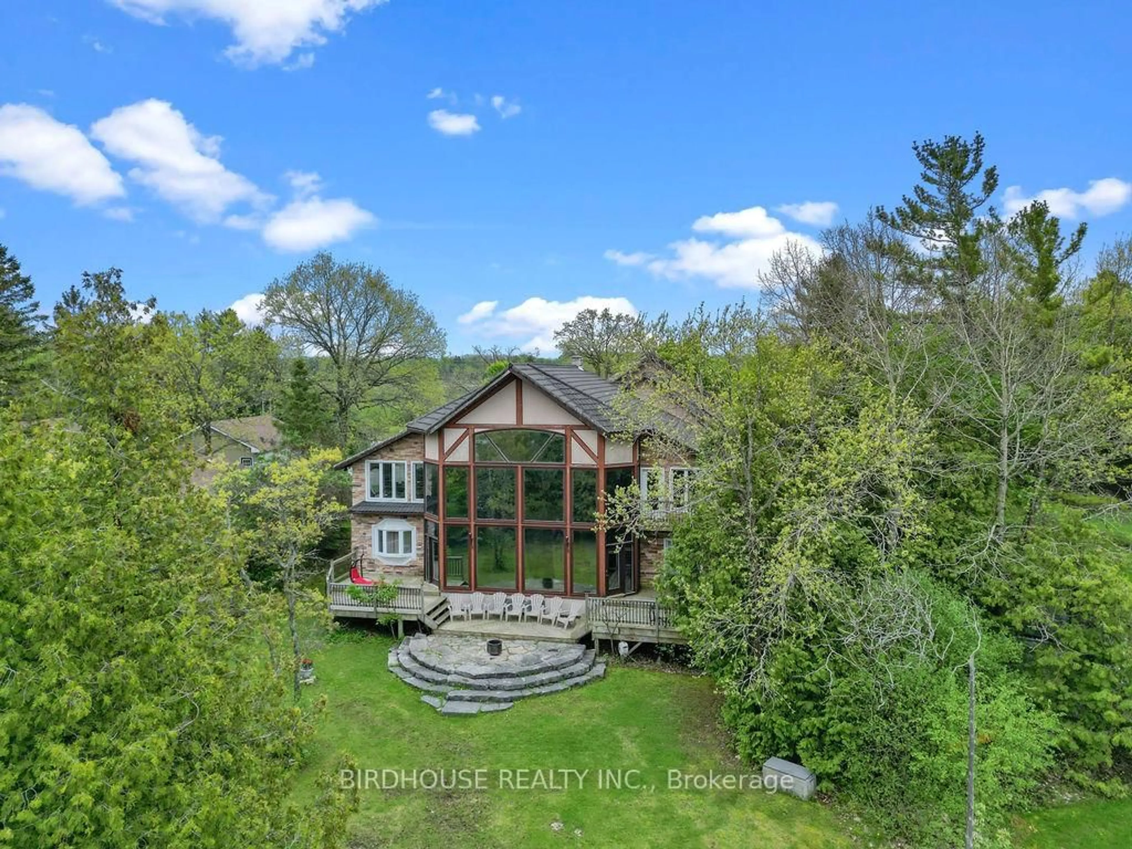 A pic from outside/outdoor area/front of a property/back of a property/a pic from drone, water/lake/river/ocean view for 75 Meachin Dr, Kawartha Lakes Ontario K0M 1L0