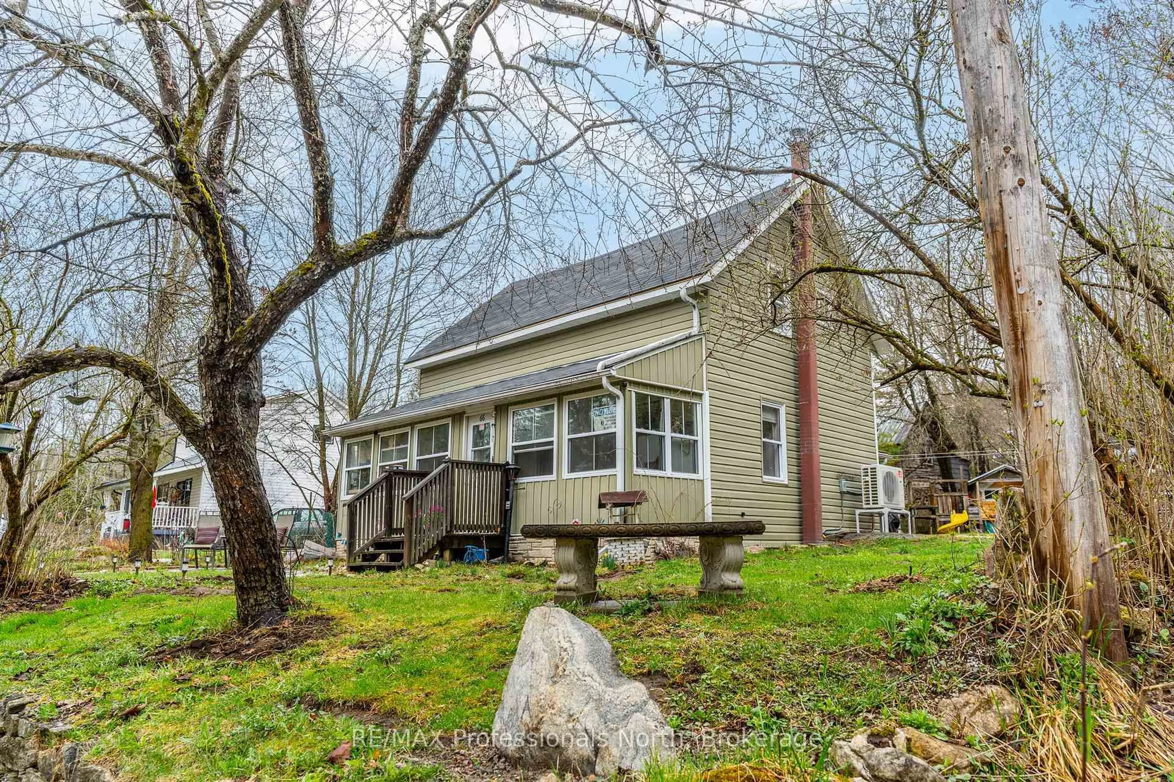 Patio, water/lake/river/ocean view for 66 Faraday St, Bancroft Ontario K0L 1C0