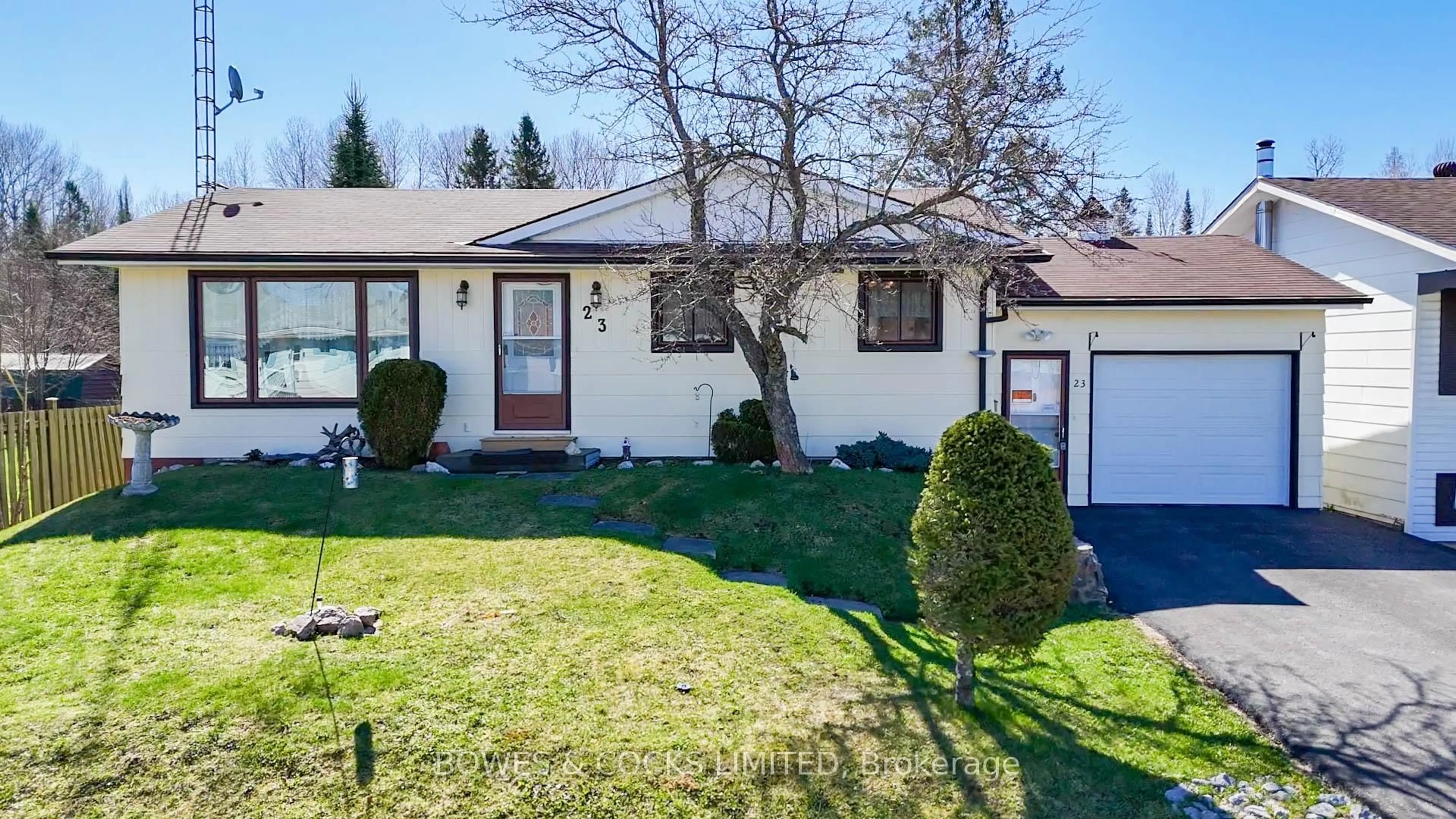Home with vinyl exterior material, street for 23 Hemlock St, Highlands East Ontario K0L 1M0