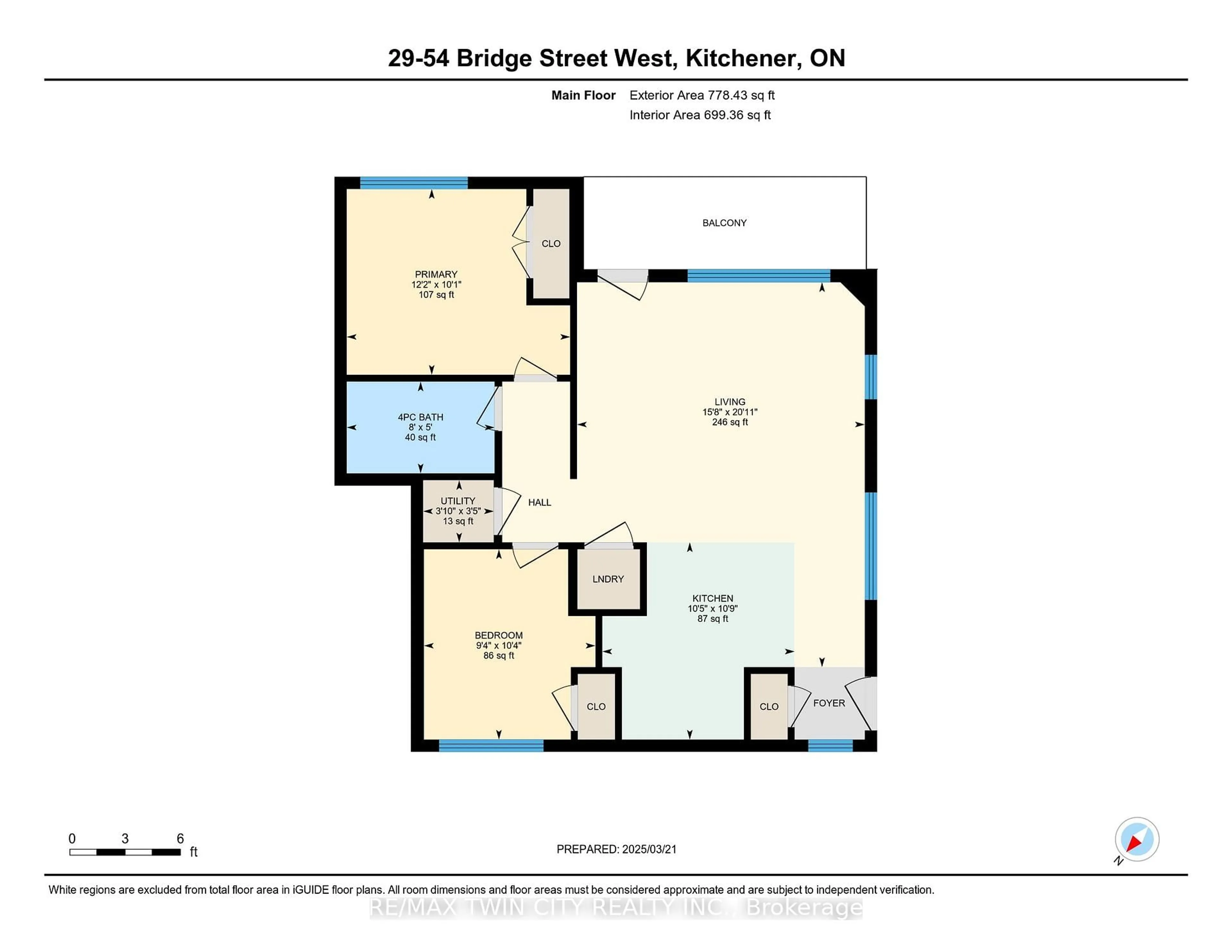 Floor plan for 54 Bridge St #29, Kitchener Ontario N2K 1K7