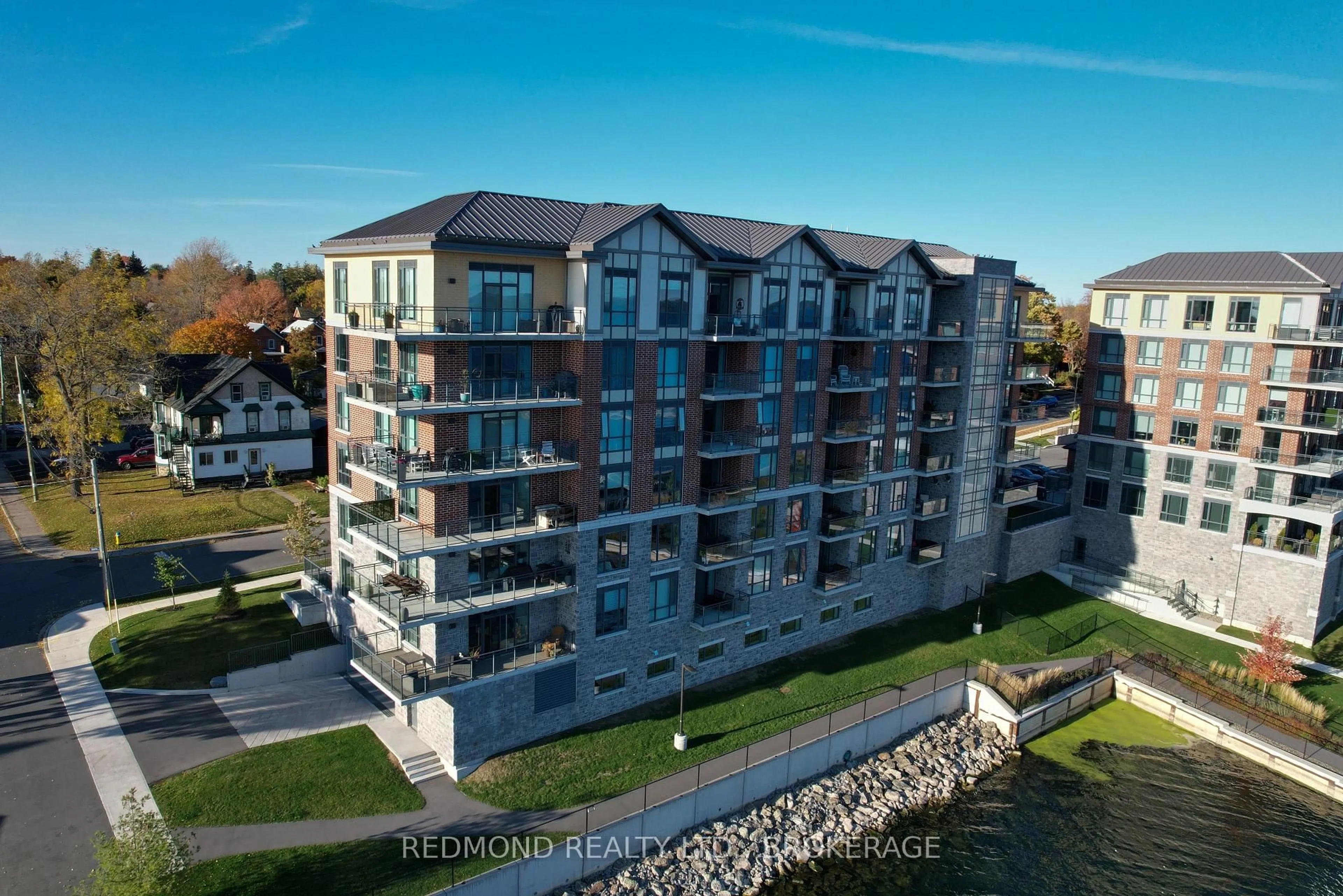 A pic from outside/outdoor area/front of a property/back of a property/a pic from drone, water/lake/river/ocean view for 129B SOUTH St #419, Gananoque Ontario K7G 1A9