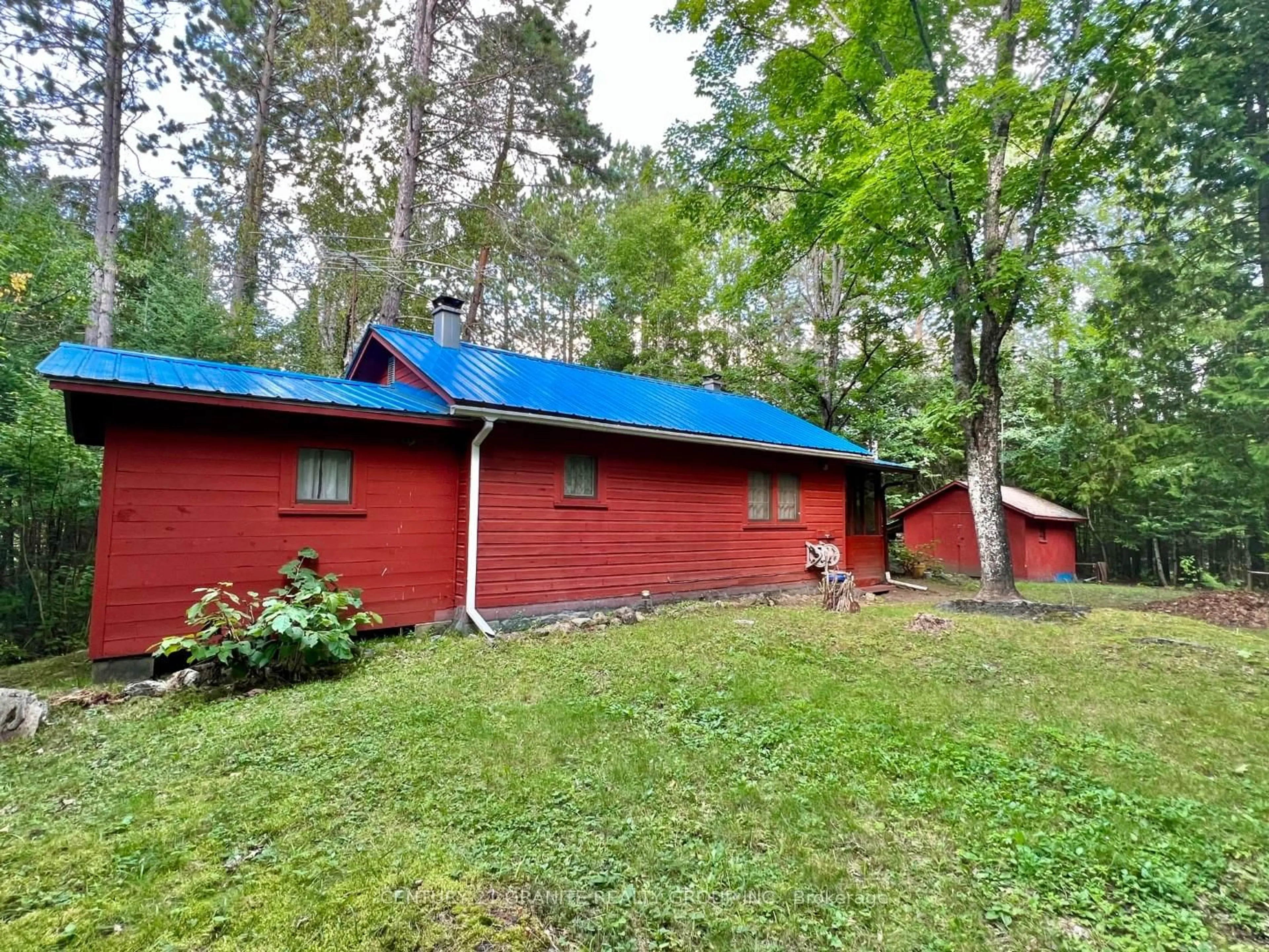 A pic from outside/outdoor area/front of a property/back of a property/a pic from drone, forest/trees view for 261 Browns Rd, Boulter Ontario K0L 1G0